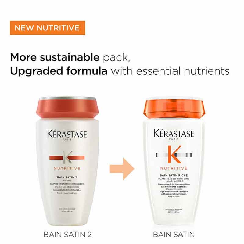 Kérastase Nutritive Rich Shampoo for Very Dry Hair - Deep Hydrating & Repairing Formula for Damaged Hair | Perfect for Daily Use & Salon-Quality Hair Care at Home