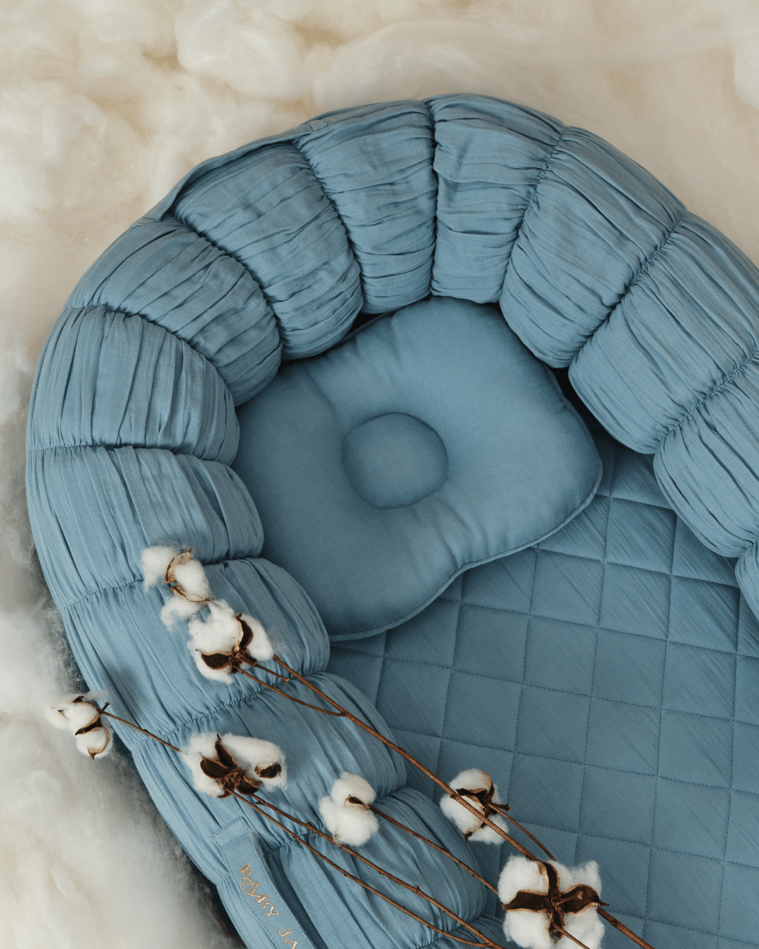 The Sleep Cloud Nest - Ultra Soft Memory Foam Pillow for Side, Back & Stomach Sleepers | Blue | Perfect for Home, Travel & Office Use