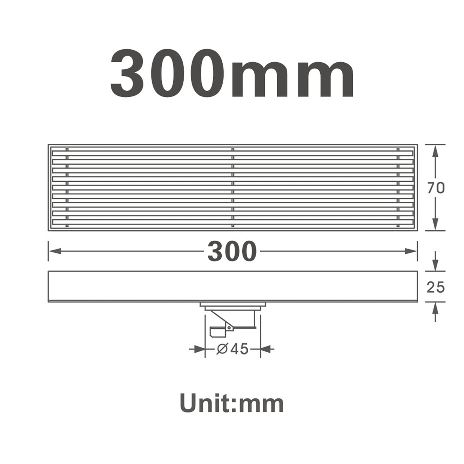 Stainless Steel Linear Floor Drain - Rectangular Shower Drain with Anti-Clogging & Anti-Odor Design for Kitchen, Bathroom, Garage, Basement - Perfect for Wet Rooms, Showers, and Outdoor Use