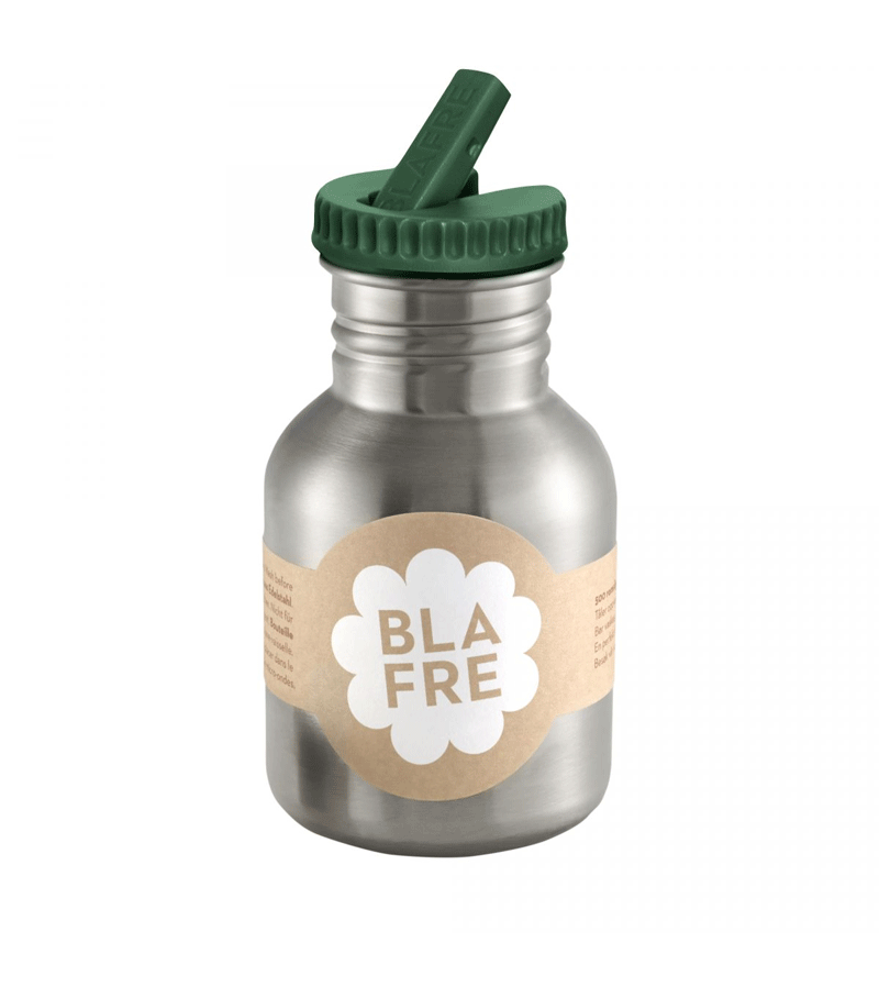 Blafre 300ml Dark Green Water Bottle with Flip Lid - Leak Proof, BPA Free, Perfect for Gym, Hiking & Outdoor Activities