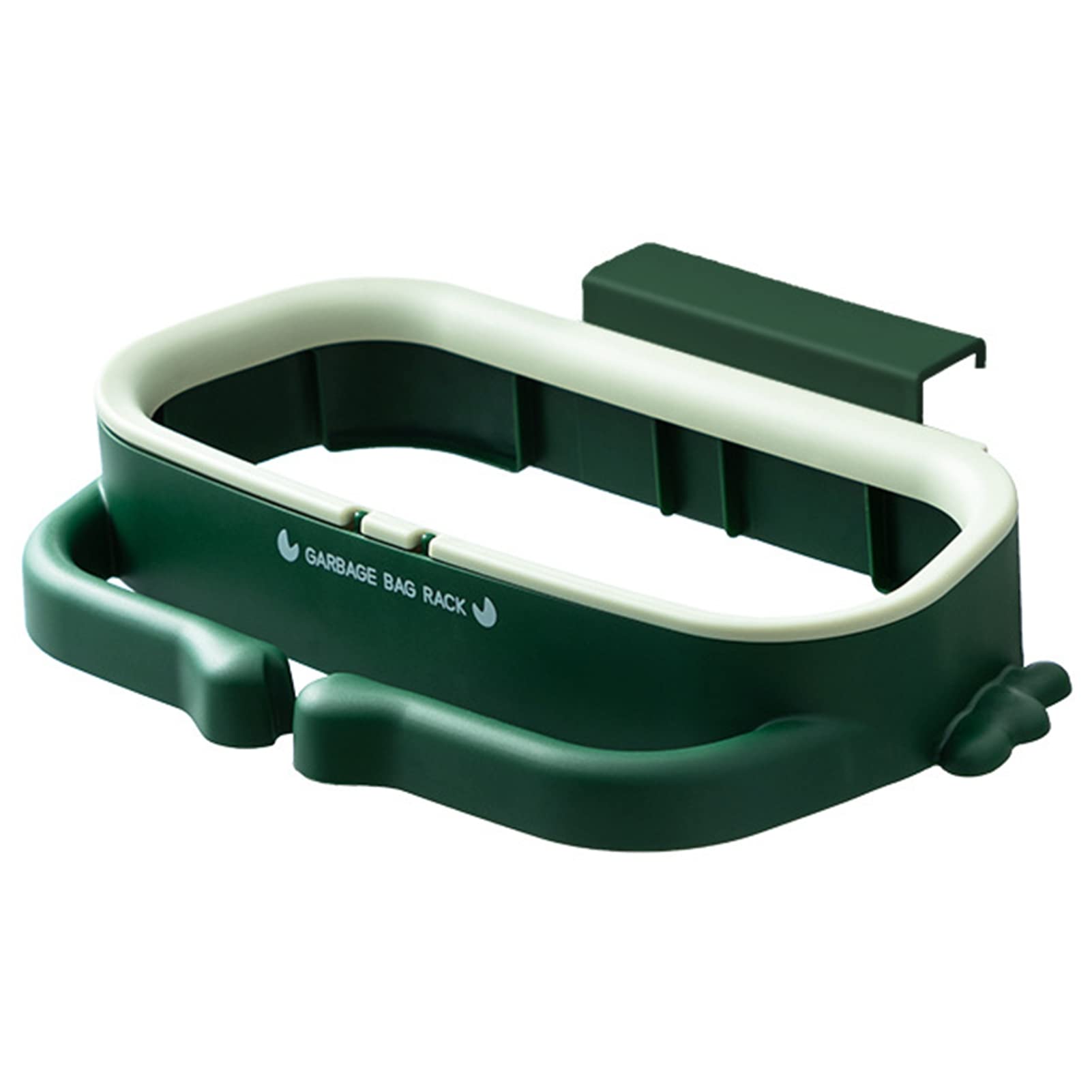 Eco-Friendly Hanging Trash Bag Holder for Kitchen Cabinets - C-LARSS Green Plastic Storage Rack for Waste Bags | Perfect Under-Sink Organizer & Space-Saving Kitchen Accessory