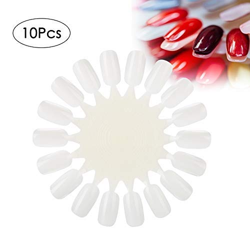10Pcs Nail Display Stand Set - False Nail Tips Holder, Gel Polish Palette & Nail Art Practice Cards for Salon, DIY Manicure & Nail Art Training
