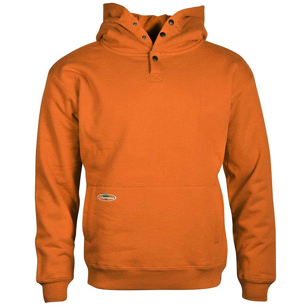 Arborwear Men's 100% Cotton Heavyweight Fleece Hooded Pullover Sweatshirt with Handwarmer Pockets - Durable Work Hoodie for Outdoor Jobs, Construction & Winter Activities