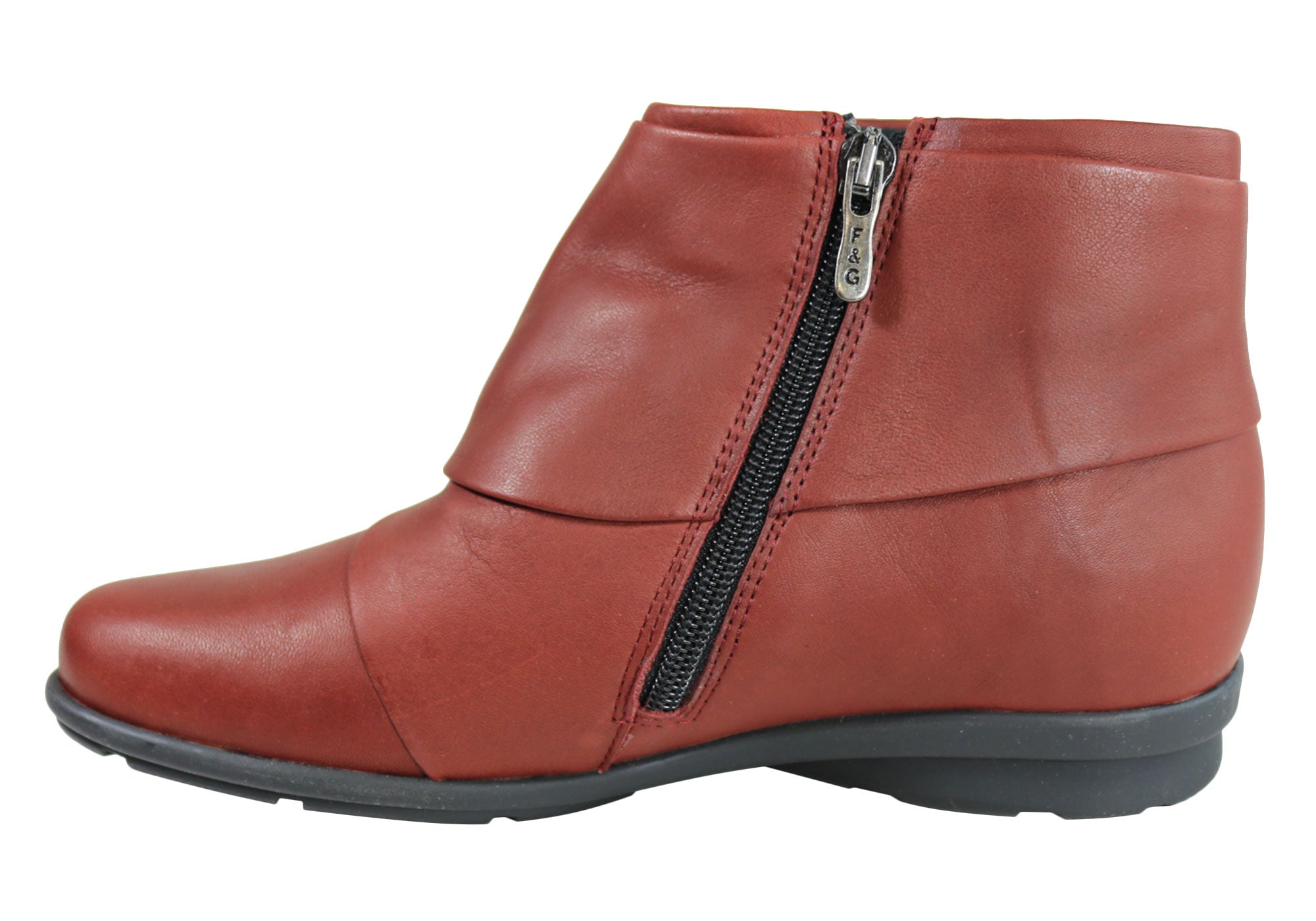 Flex & Go Women's Comfortable Leather Ankle Boots - Made in Portugal - Perfect for Work, Travel & Everyday Wear