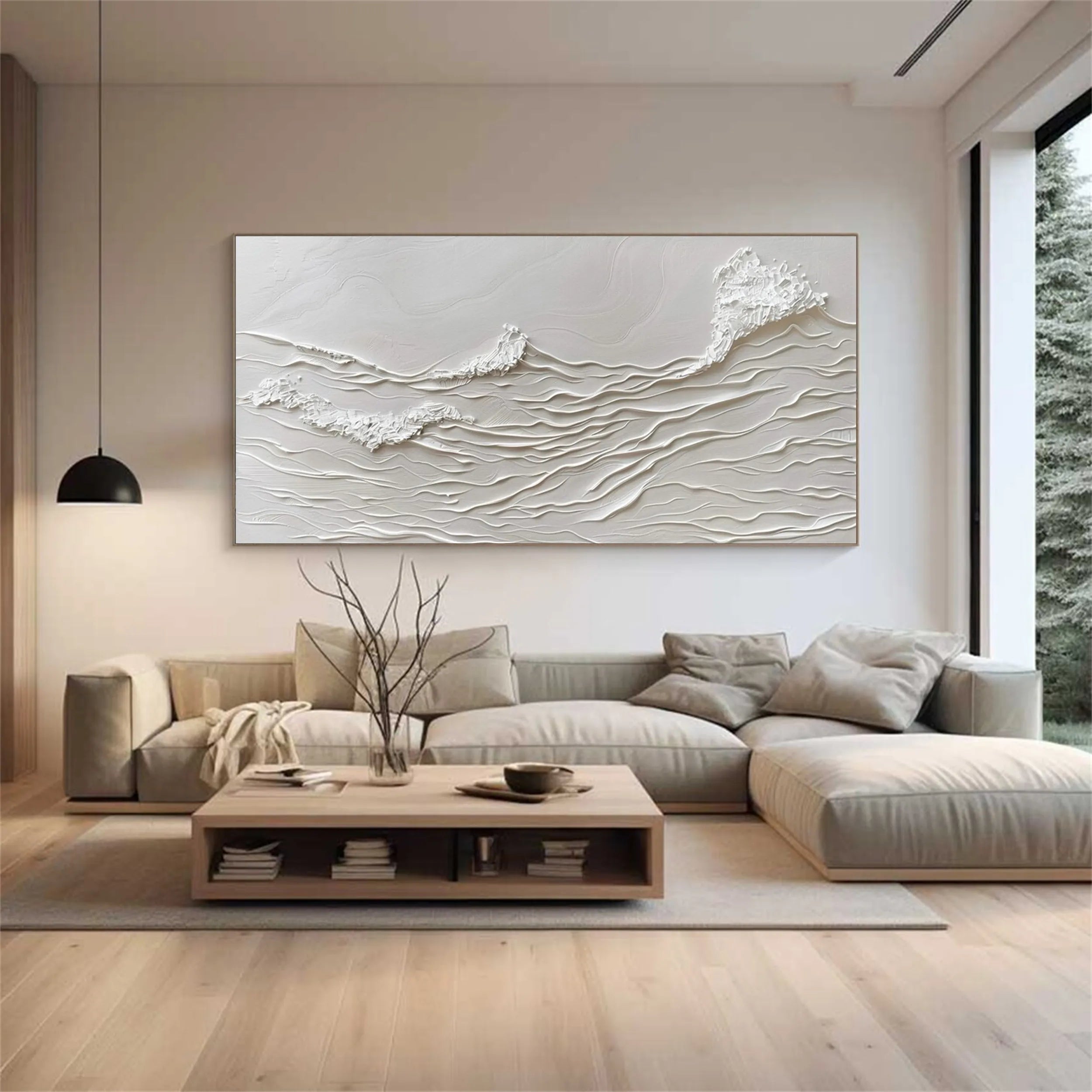 Minimalist Textured Plaster Art Painting #MM167 - Modern Abstract Wall Decor for Living Room, Bedroom & Office