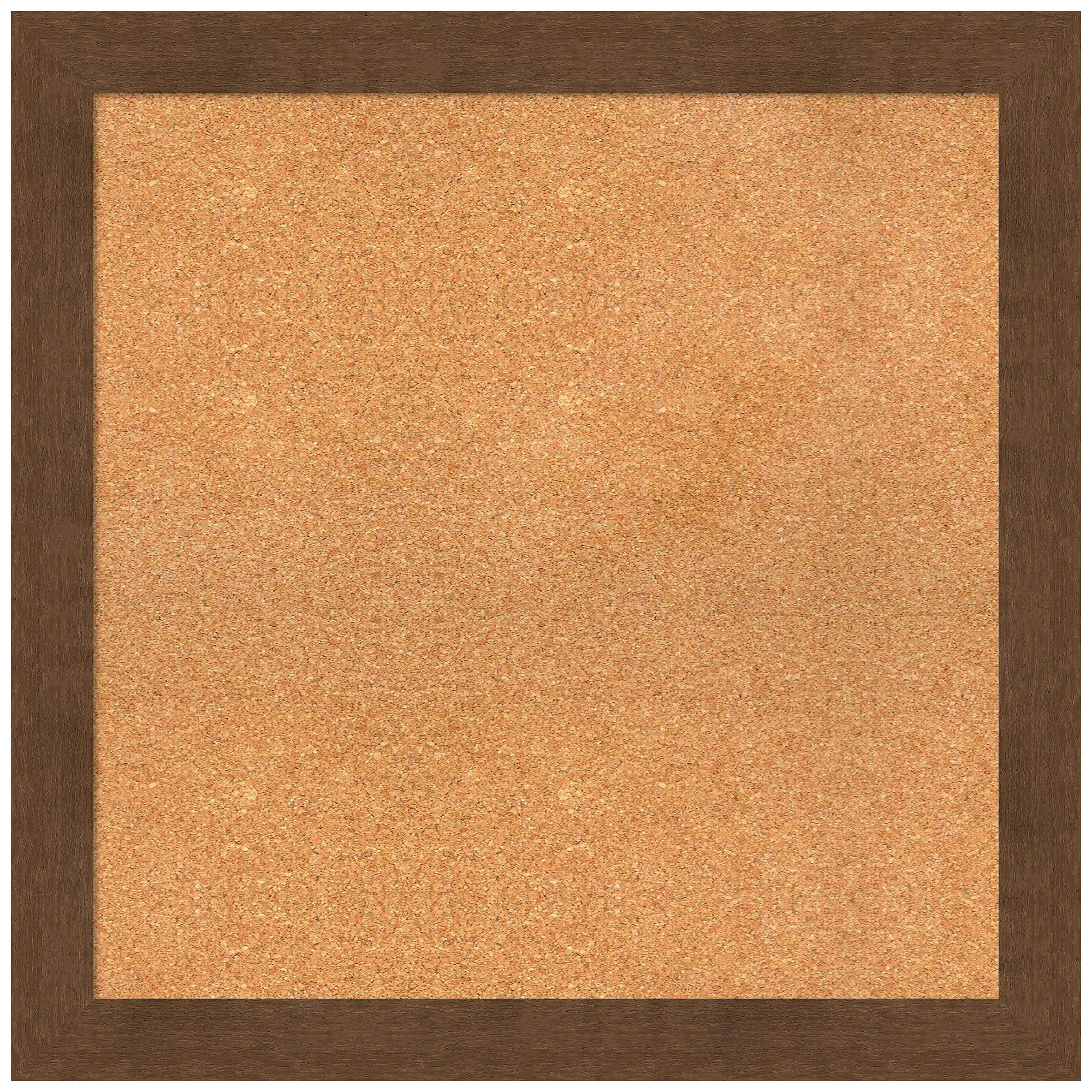 Natural Custom Cork Bulletin Board (30 x 30 inches) with Carlisle Brown Wood Frame - Pin Board, Memo Board for Office, Home, Classroom Organization - Various Sizes Available - Perfect for Notes, Photos & Reminders