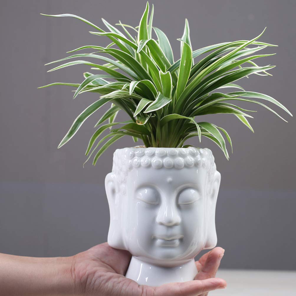 LIOOBO Artistic Ceramic Flower Pot - Modern Decorative Plant Pot for Home, Office, and Garden Decor | Perfect for Succulents, Herbs, and Indoor Plants