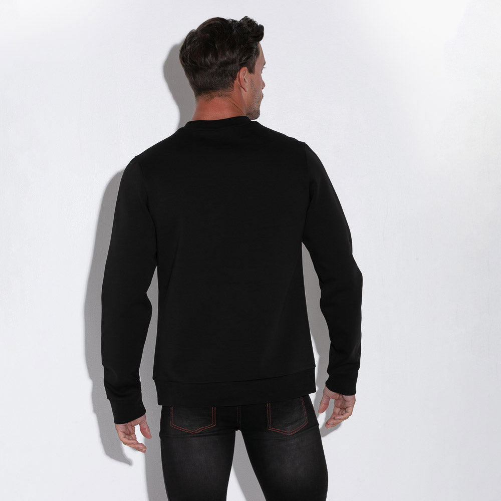 Code 22 Essential Sweatshirt 9745 - Black Men's Casual Pullover Hoodie for Streetwear & Lounge Comfort