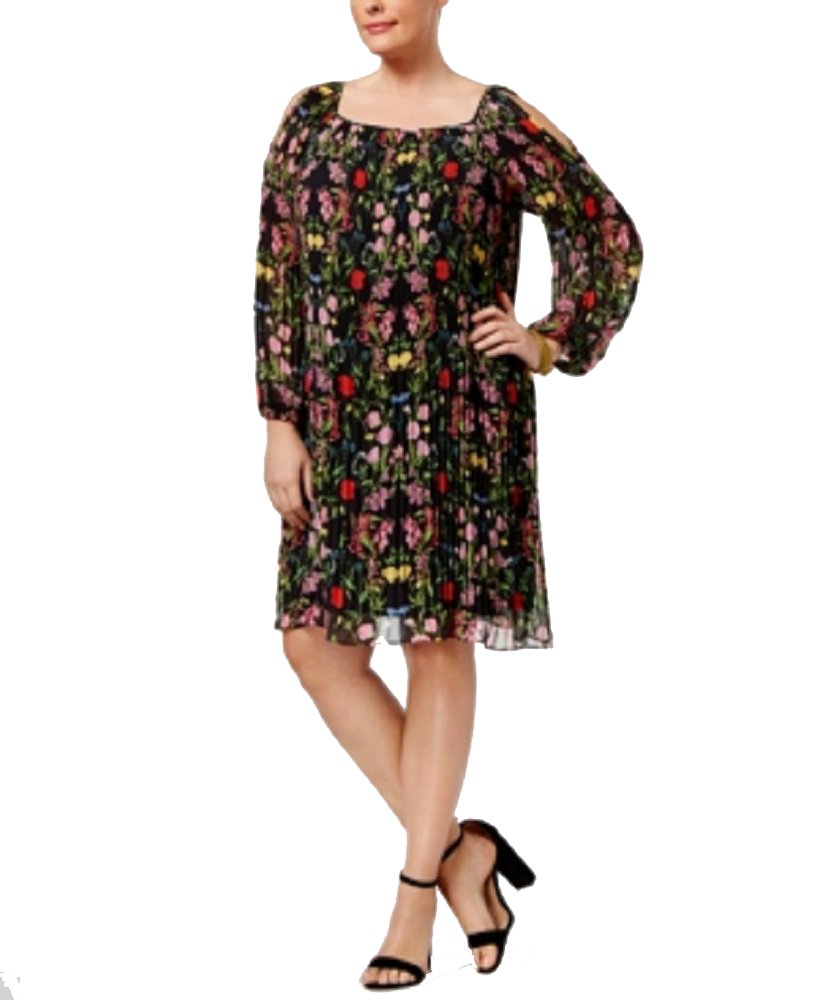 INC International Concepts Plus Size Pleated Off-The-Shoulder Dress for Women - Elegant Ruffled Summer Maxi Dress for Beach, Wedding & Special Occasions