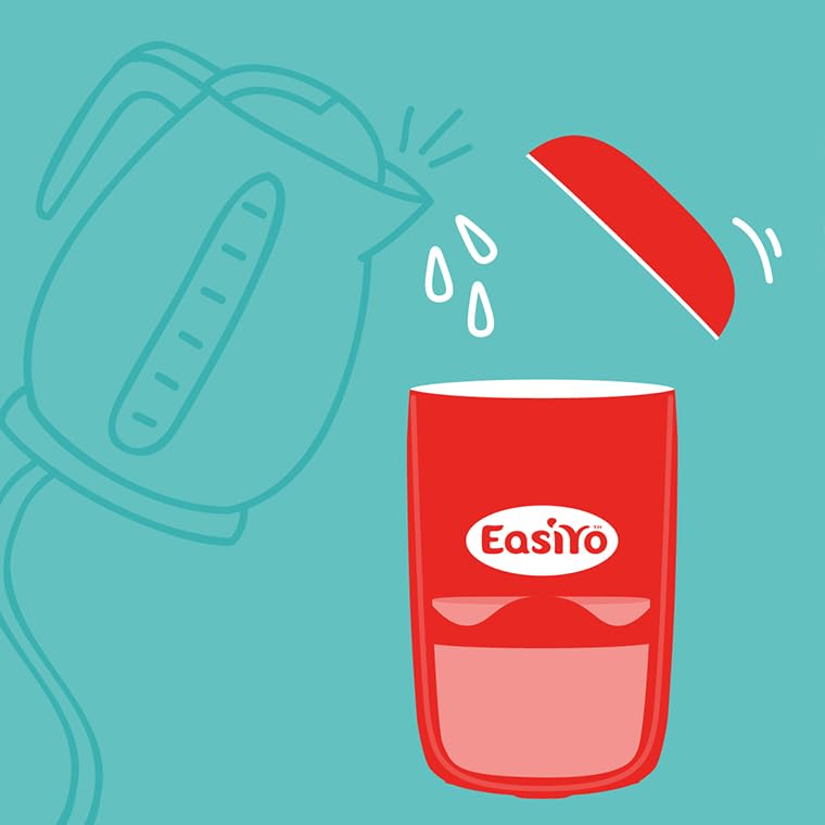 EasiYo Red Yogurt Maker Kit - 1KG Homemade Yogurt with Glass Jar & Easy Instructions | DIY Yogurt Maker for Healthy Breakfast, Snacks & Smoothies