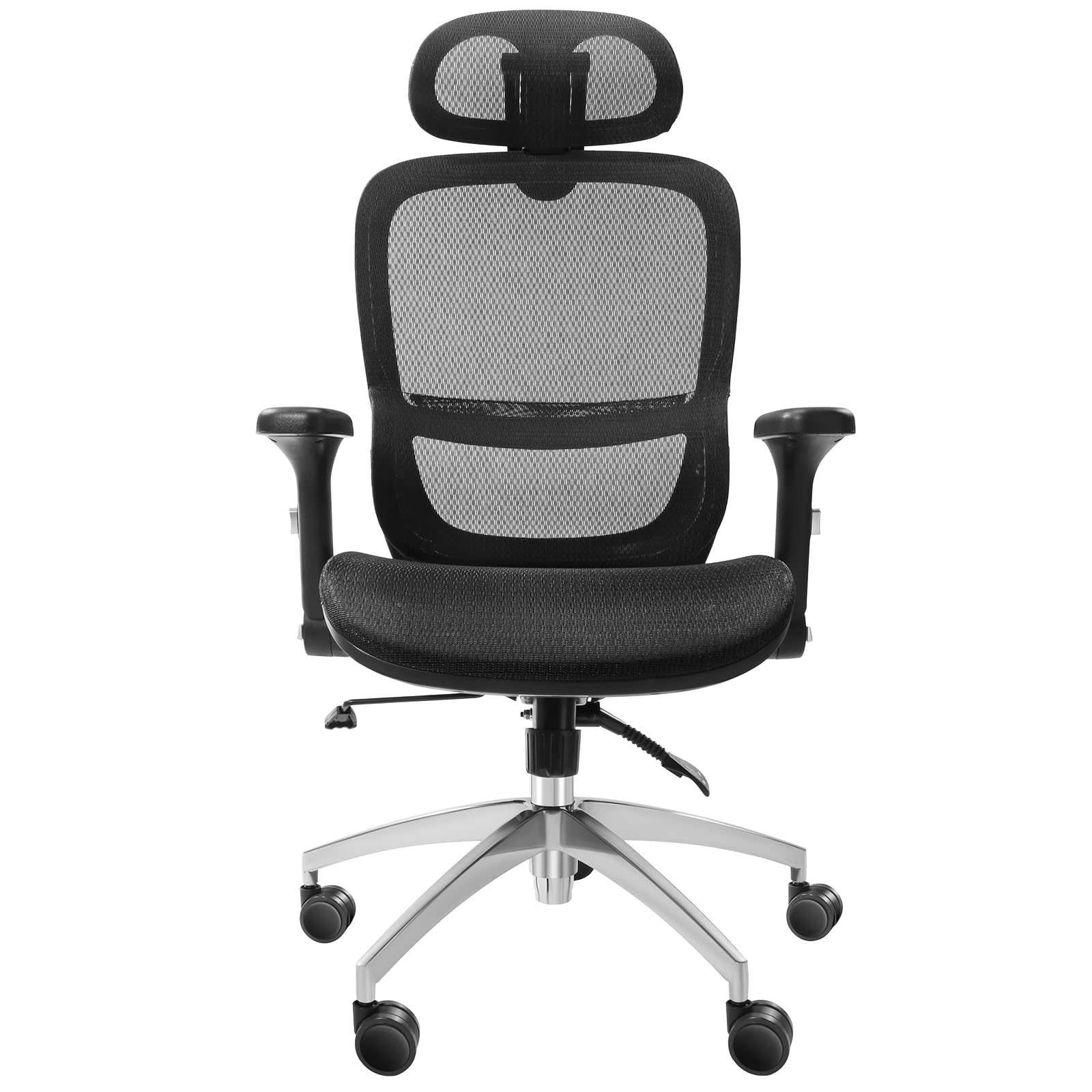 VEVOR Ergonomic Office Chair - High Back Mesh Desk Chair with Adjustable Headrest & Lumbar Support, Rolling Computer Chair for Home & Office Workspaces - Perfect for Long Hours of Comfortable Sitting