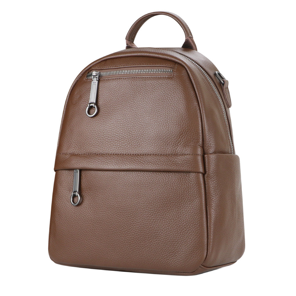 Premium Genuine Leather Backpack for Men & Women - Large Capacity Durable Shoulder Bag for Travel, Work & School - Stylish & Functional Everyday Carry