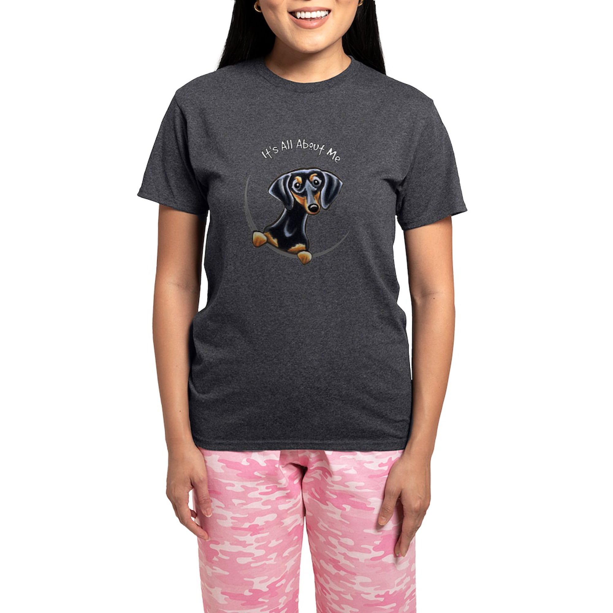 Black & Tan Dachshund Lover Women's Charcoal Pajama Set - Cozy Novelty Sleepwear for Dog Lovers - Perfect for Lounge, Sleepovers & Dachshund-Themed Gifts
