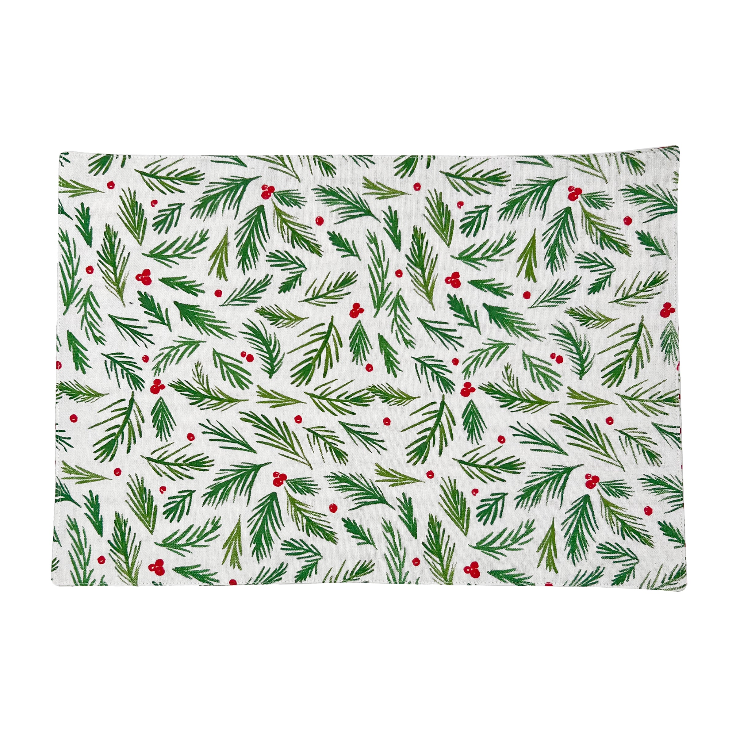 Bayberry Merry & Bright Reversible Placemat Set - Waterproof & Washable Holiday Table Mats for Christmas, Thanksgiving, and Dinner Parties - Perfect for Festive Dining Decor