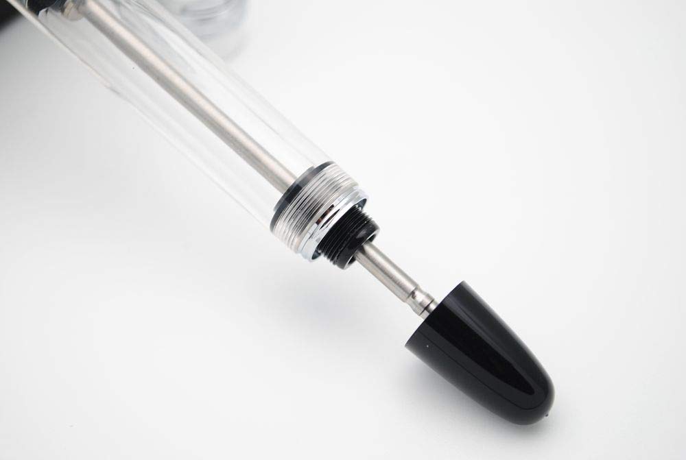 CZXYWST 699 Negative Pressure Vacuum Filling Fountain Pen - Transparent Barrel with Silver Clip, Fine 0.5mm Nib - Original Gift Box Included - Perfect for Calligraphy, Journaling & Office Writing
