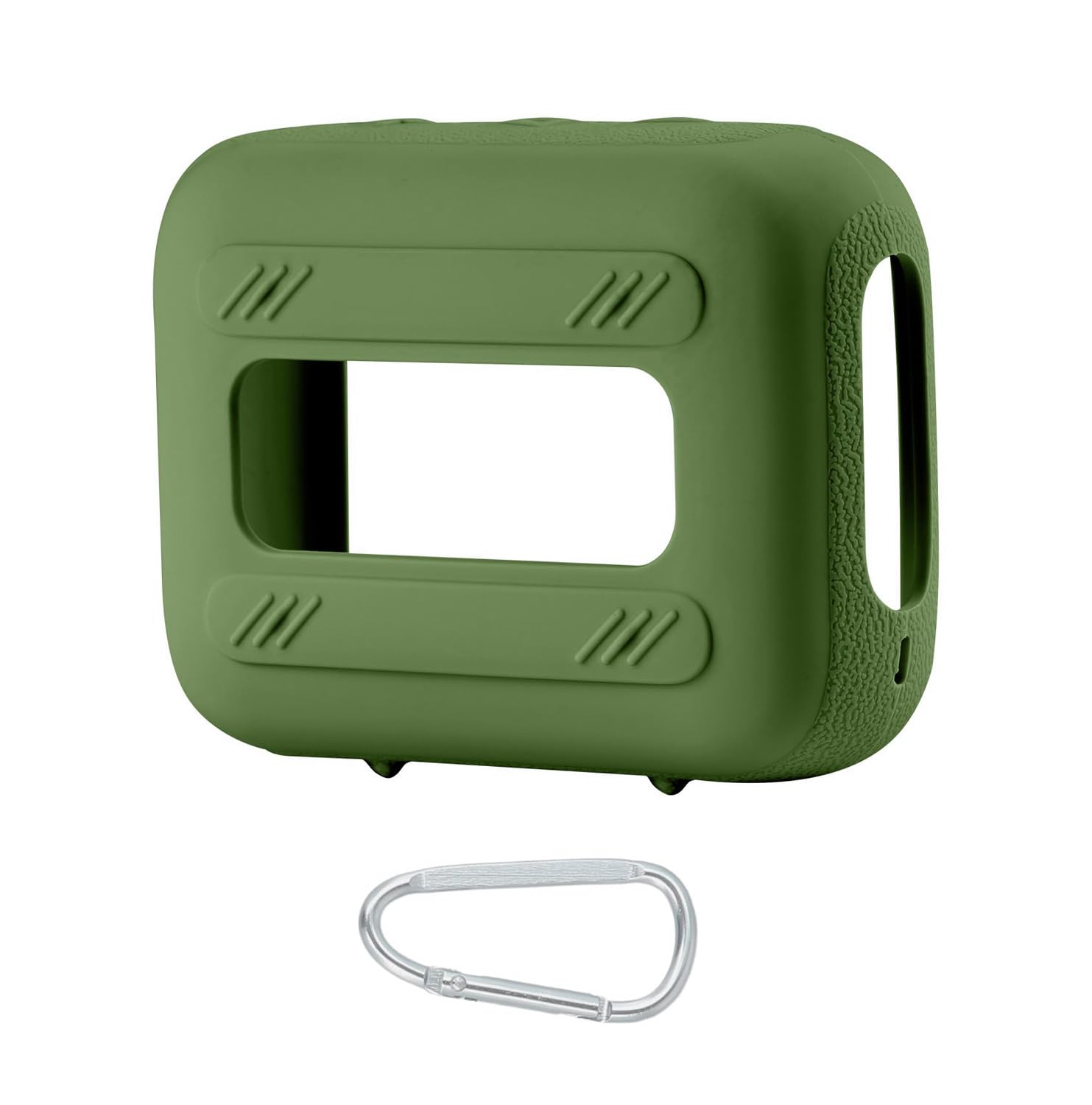 JBL Go 4 Waterproof Bluetooth Speaker Silicone Protective Cover Case with Carabiner - Portable Travel Skin Case for Outdoor, Beach, Pool & Camping (Green) - co2CREA