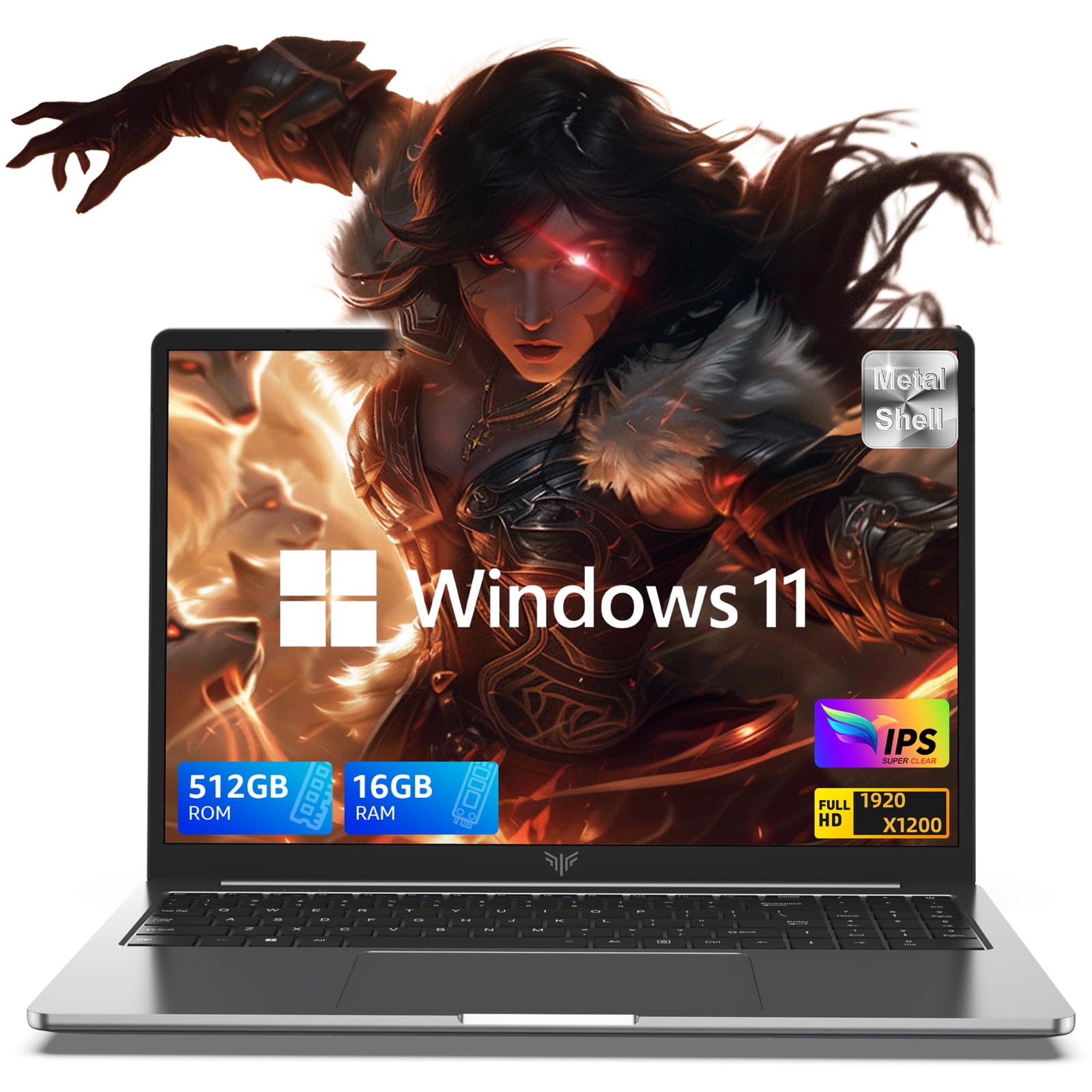 2025 16-inch Laptop with Intel 12th Gen Quad-Core Processor (Up to 3.6GHz) | 16GB DDR4 RAM | 512GB SSD | Windows 11 | FHD 1920P Display | Metal Body | WiFi 5 | USB 3.2 & Type-C Ports - Perfect for Work, Study, Gaming & Entertainment