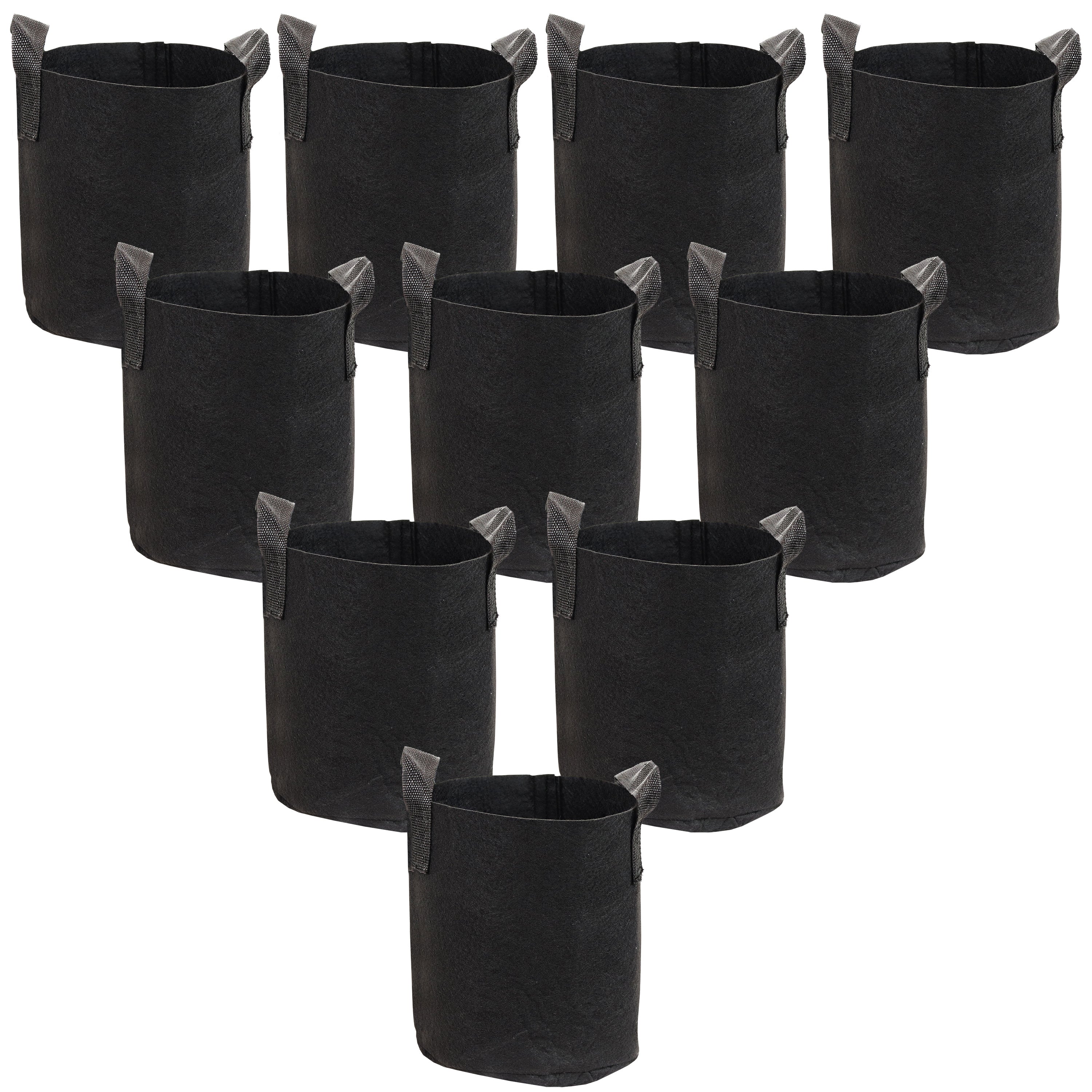 Premium Black Garden Grow Bags for Vegetables & Plants - Heavy Duty Fabric Pots with Reinforced Handles - Ideal for Raised Beds, Container Gardening & Urban Farming