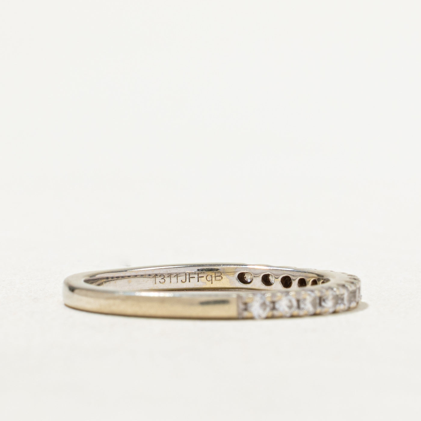 Semi Eternity Diamond Wedding Band Ring - 0.28ctw Round Cut Diamond Ring - Size 6 - Perfect for Anniversary, Engagement, or Bridal Jewelry Gift