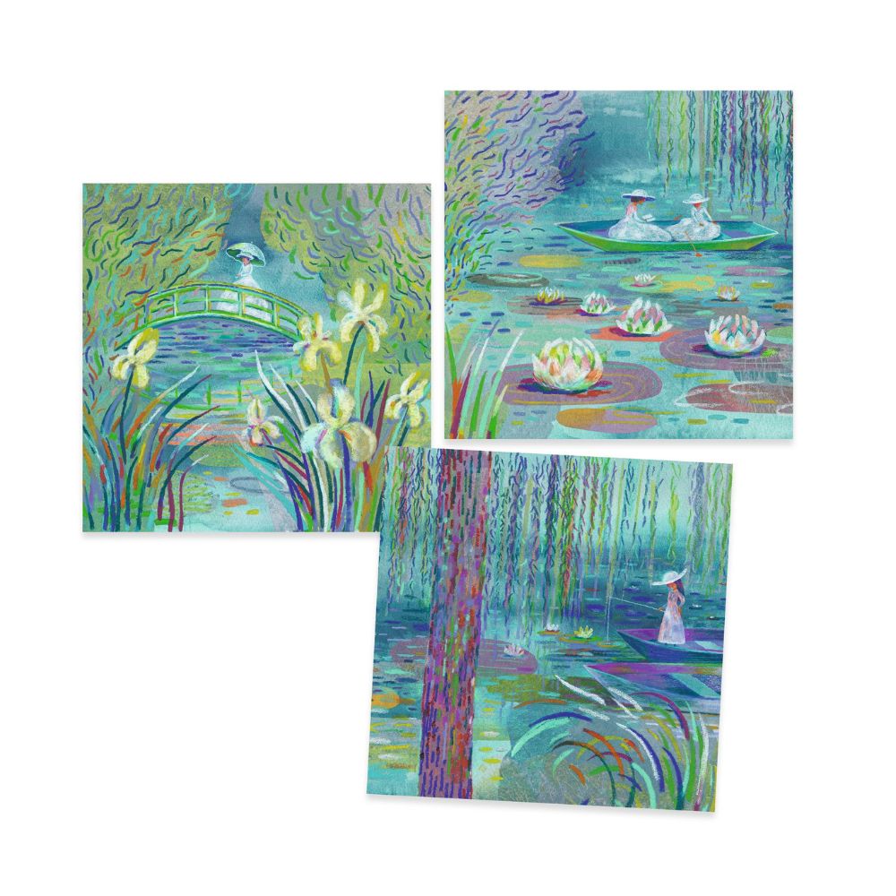 DJECO Inspired by Monet's Water Lilies - Premium Art Puzzle for Adults & Kids - Perfect for Home Decor, Gifts & Relaxation