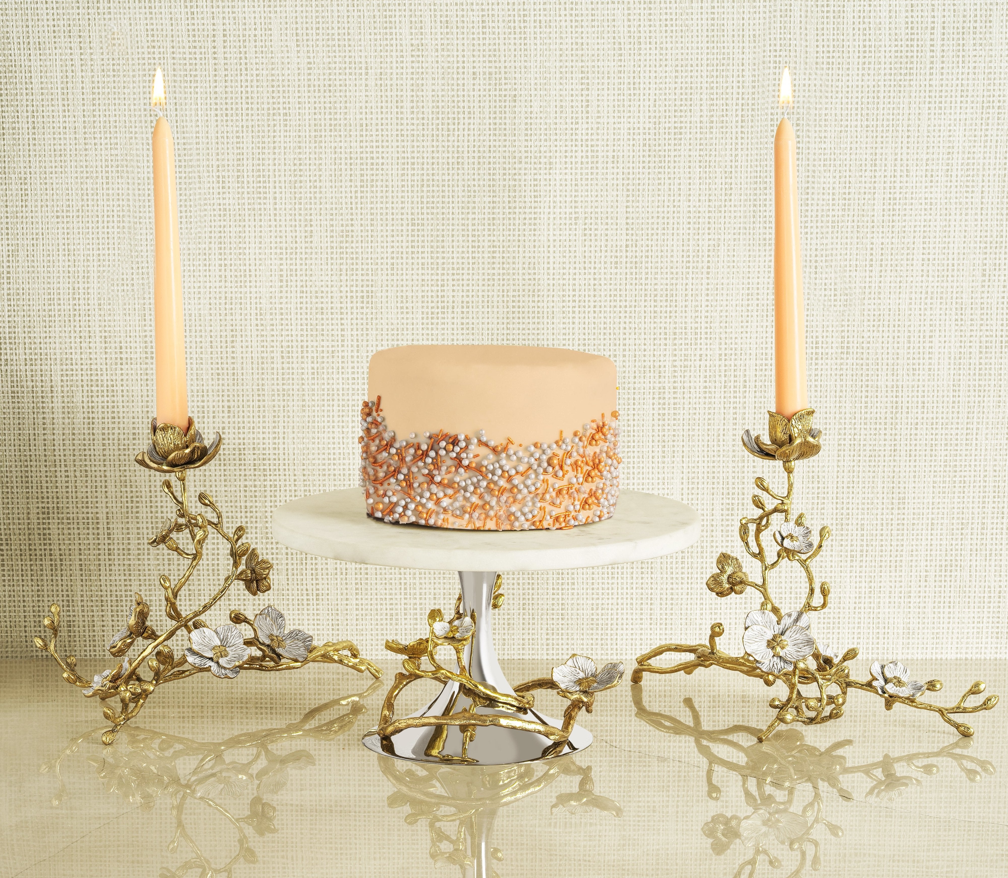 Elegant Orchid Cake Stand - 3 Tier Floral Cupcake Holder for Weddings, Birthdays & Dessert Displays