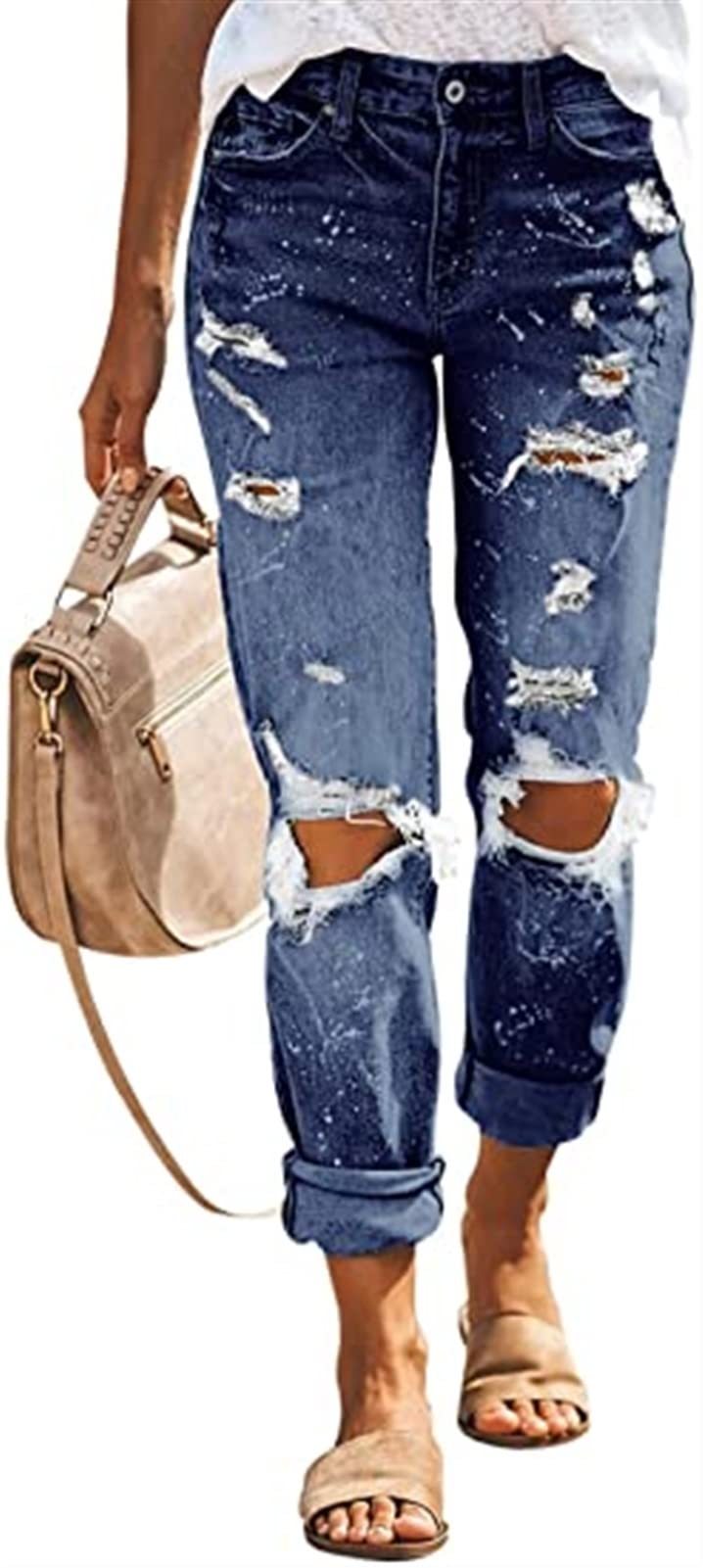 High Waist Baggy Boyfriend Jeans for Women - Comfortable & Stylish Hip Jeans Pants for Casual Wear, Street Style & Everyday Outfits