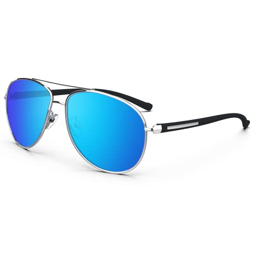 Silver Frame & Ice Blue Lens