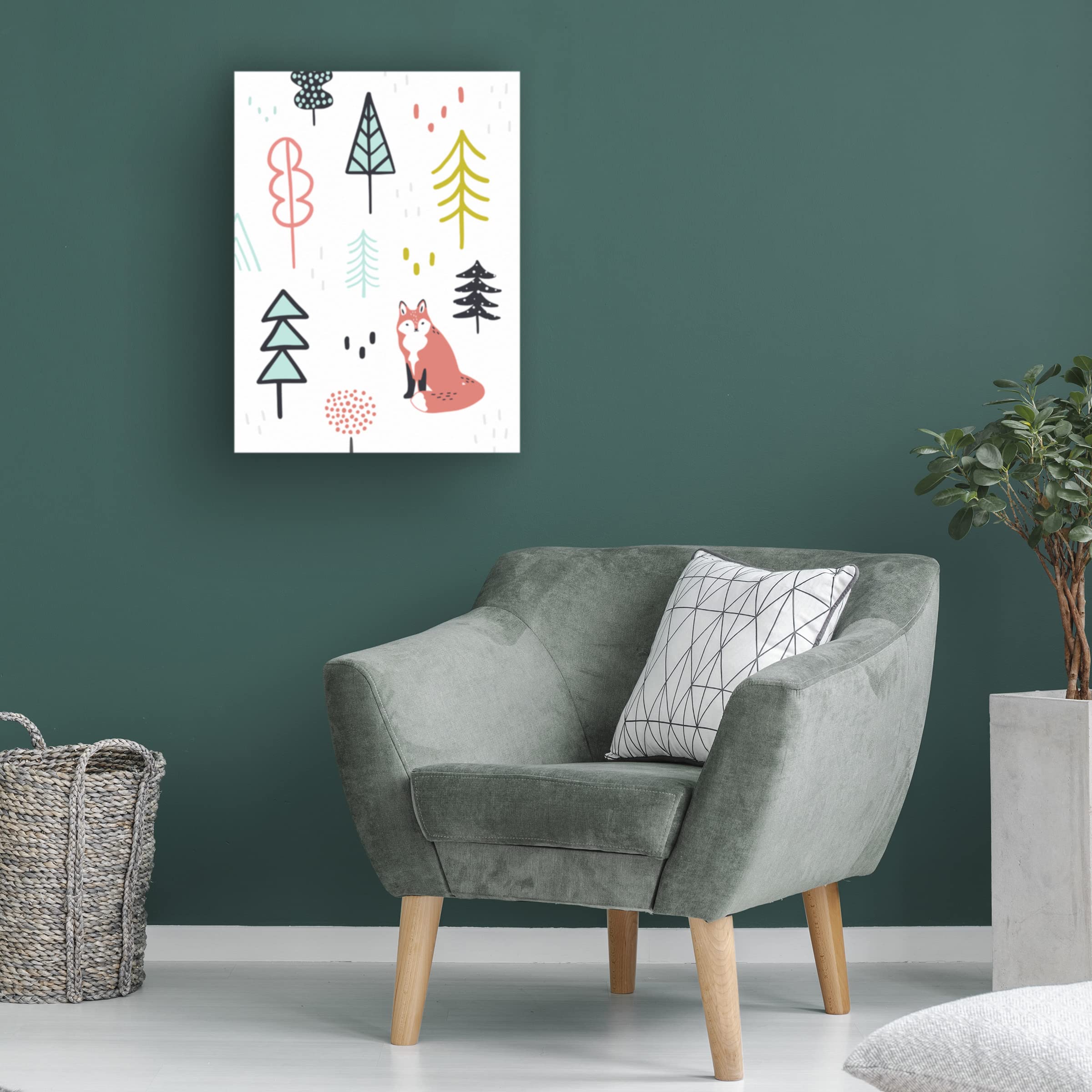 Victoria Borges 'Fox Forest II' Canvas Wall Art Print - Modern Home Decor for Living Room, Bedroom & Office | Trademark Fine Art Collection