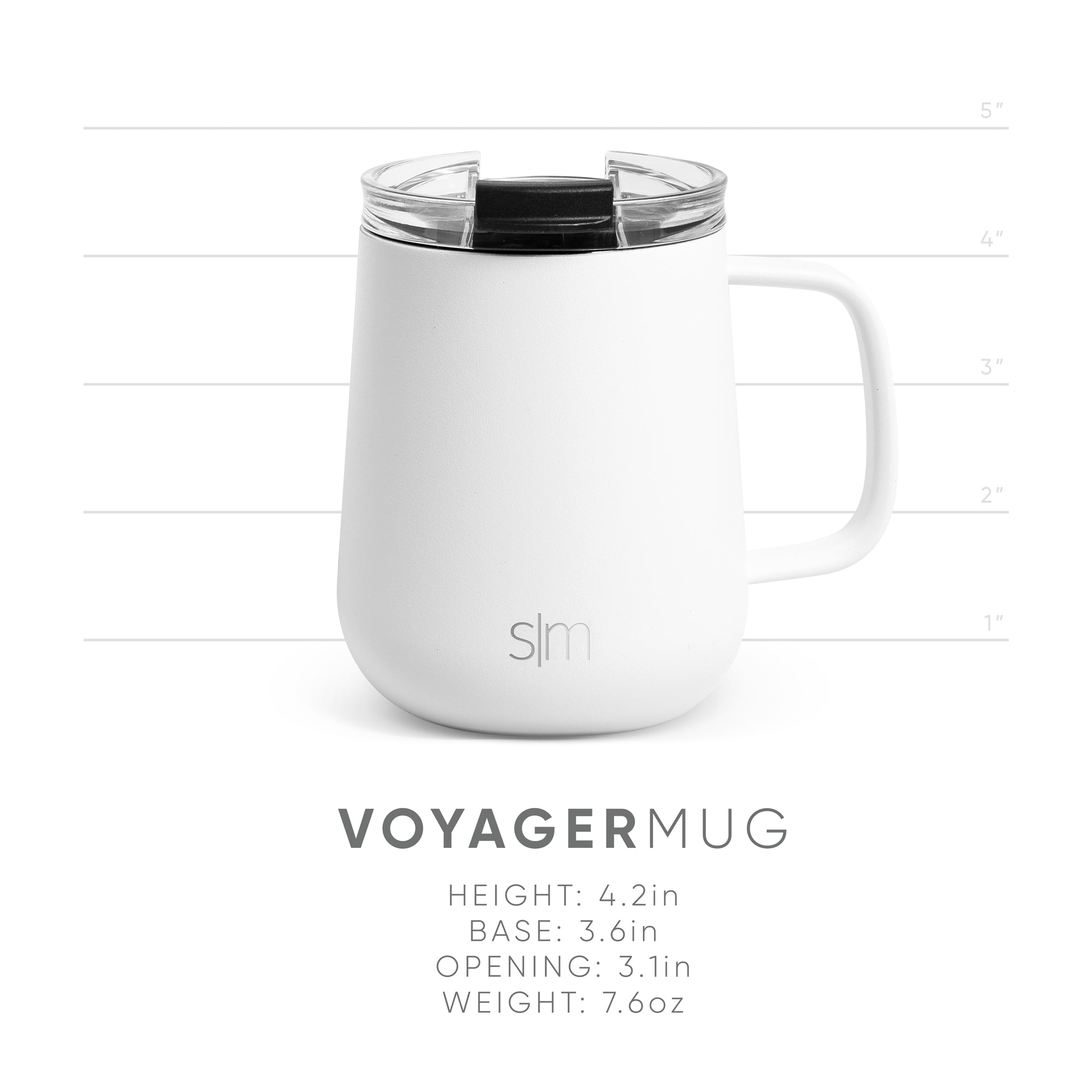 Premium 12 oz Voyager Travel Coffee Mug with Handle - Leak-Proof & Insulated for Hot & Cold Drinks - Perfect for Commuting, Camping & Outdoor Adventures