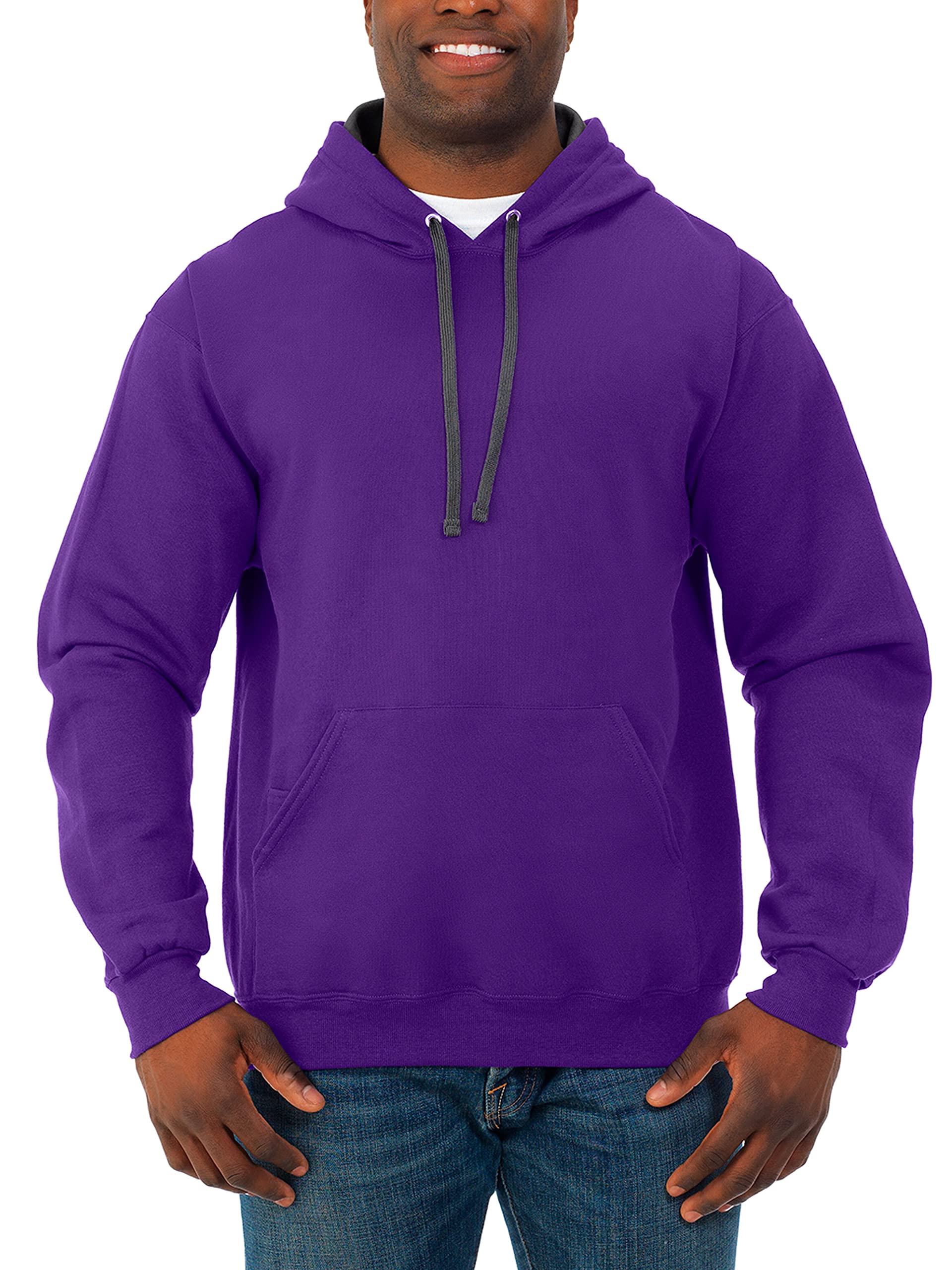 Fruit of the Loom Men's Soft Fleece Pullover Hoodie - Cozy Warm Casual Wear for Winter, Gym & Outdoor Activities