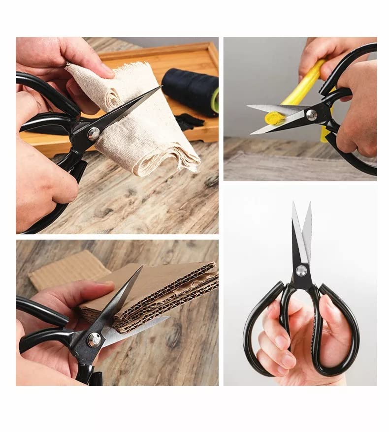 DSHARPP Heavy Duty Scissors - Professional Gardening & Industrial Shears, High Carbon Steel Blades, Durable Cutting Tool for Tough Materials (Model MT-N11) - Perfect for Pruning, Landscaping, Fabric Cutting & DIY Projects