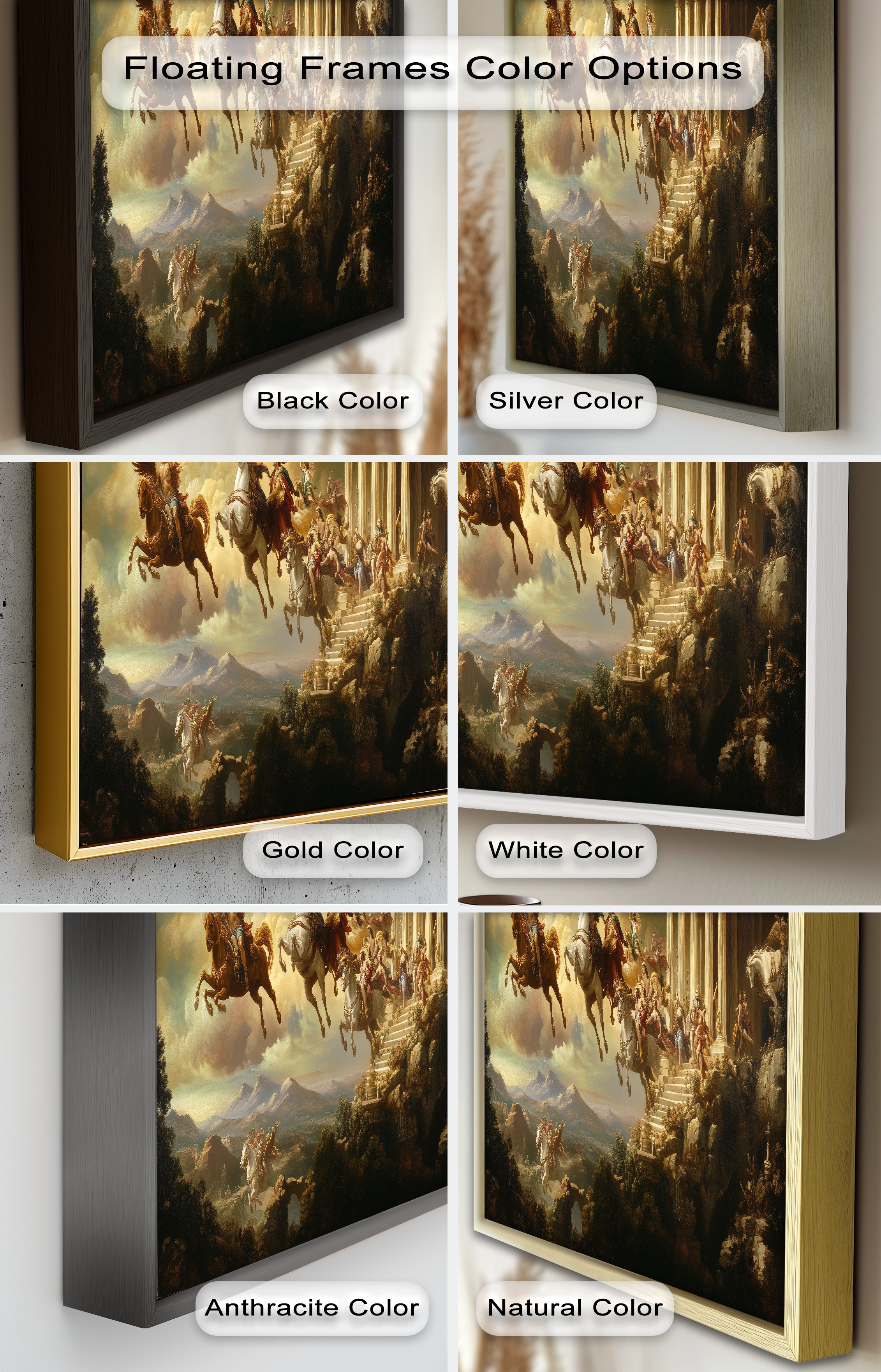 Ascension of the Gods - Premium Mythological Oil Painting Wall Art for Home Decor, Office & Gift Giving