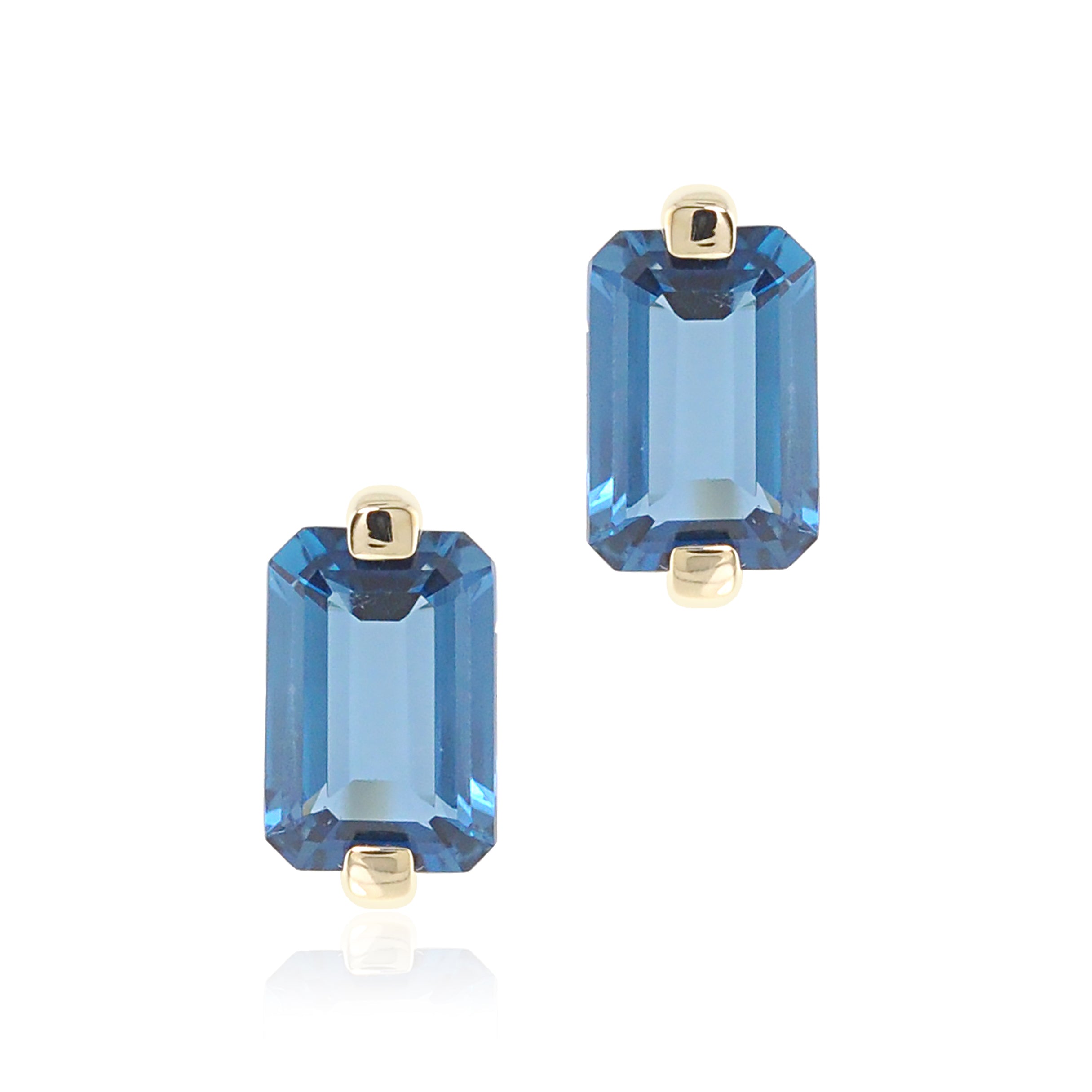 Jackie Earrings in London Blue Topaz – Elegant Sterling Silver Dangle Earrings for Women, Perfect for Weddings, Parties & Special Occasions