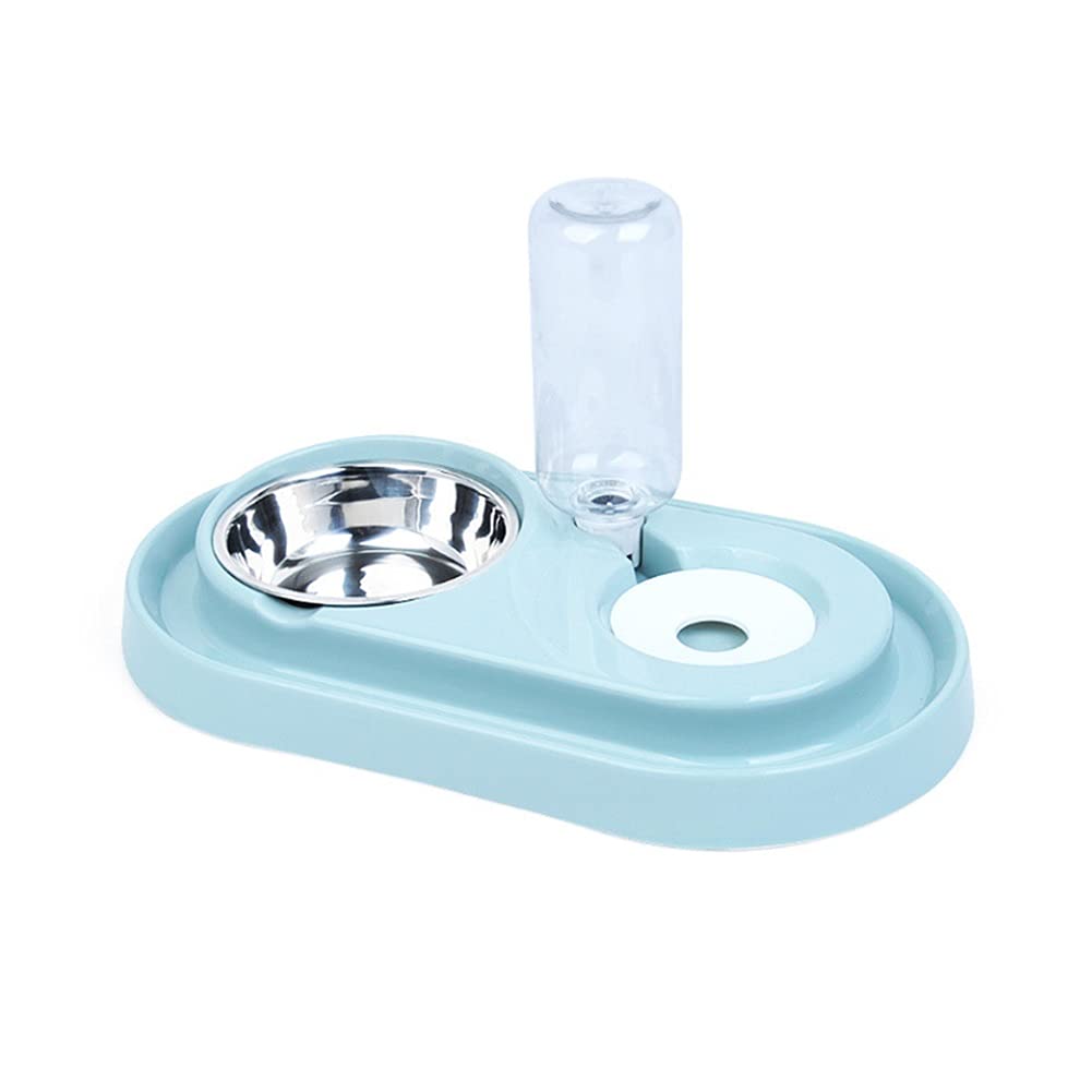 Automatic Pet Water Dispenser & Food Bowl - No-Spill Double Dog Bowl for Cats & Dogs - Keep Mouth & Fur Dry - Perfect for Home, Travel, and Crate Training