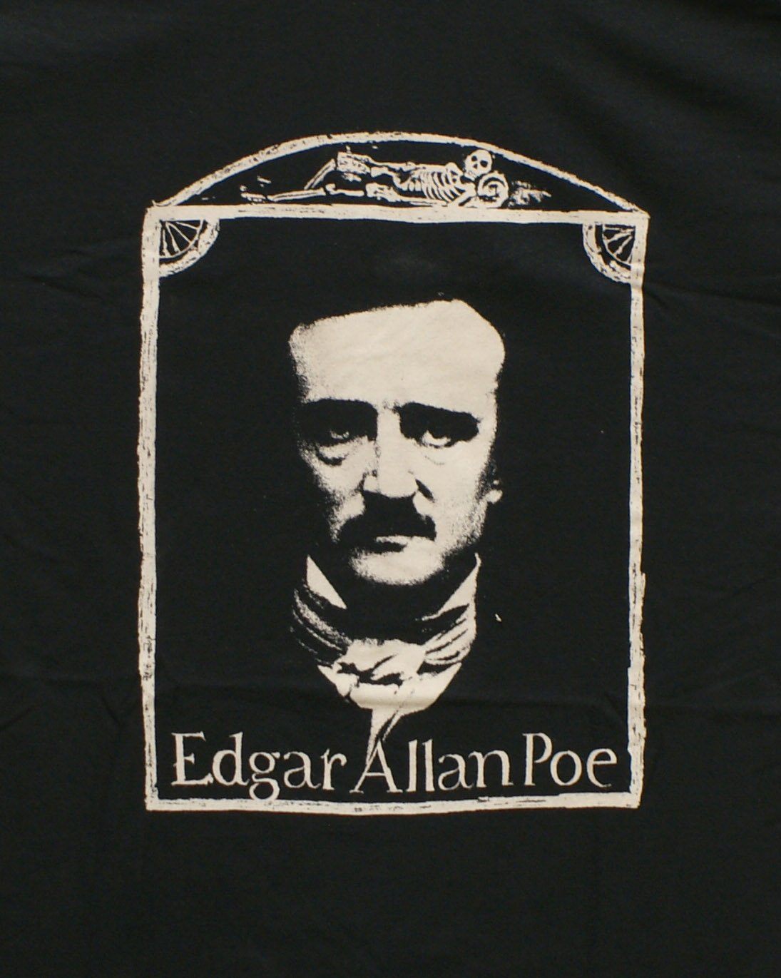 Edgar Allan Poe Fitted Jersey T-Shirt | Vintage Literary Graphic Tee | Soft Cotton Crewneck Shirt for Men & Women | Perfect for Book Lovers, Poetry Fans & Gothic Fashion