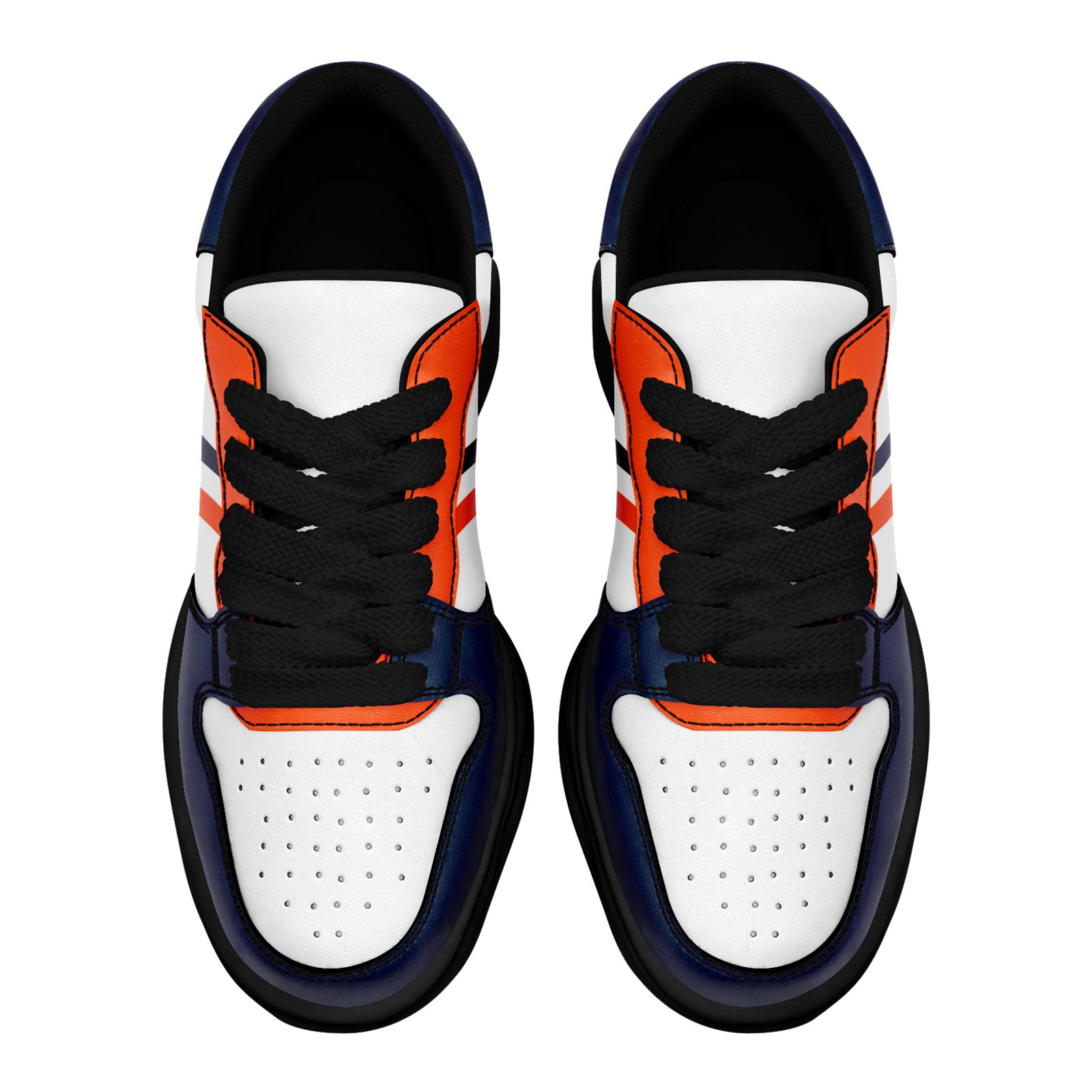 Custom Blue & Orange Denver Shoes - Personalized Sneakers for Men & Women | Comfortable Walking & Casual Wear | Perfect for Sports, Gym & Everyday Fashion (Style FN032 D020389, Size 10)