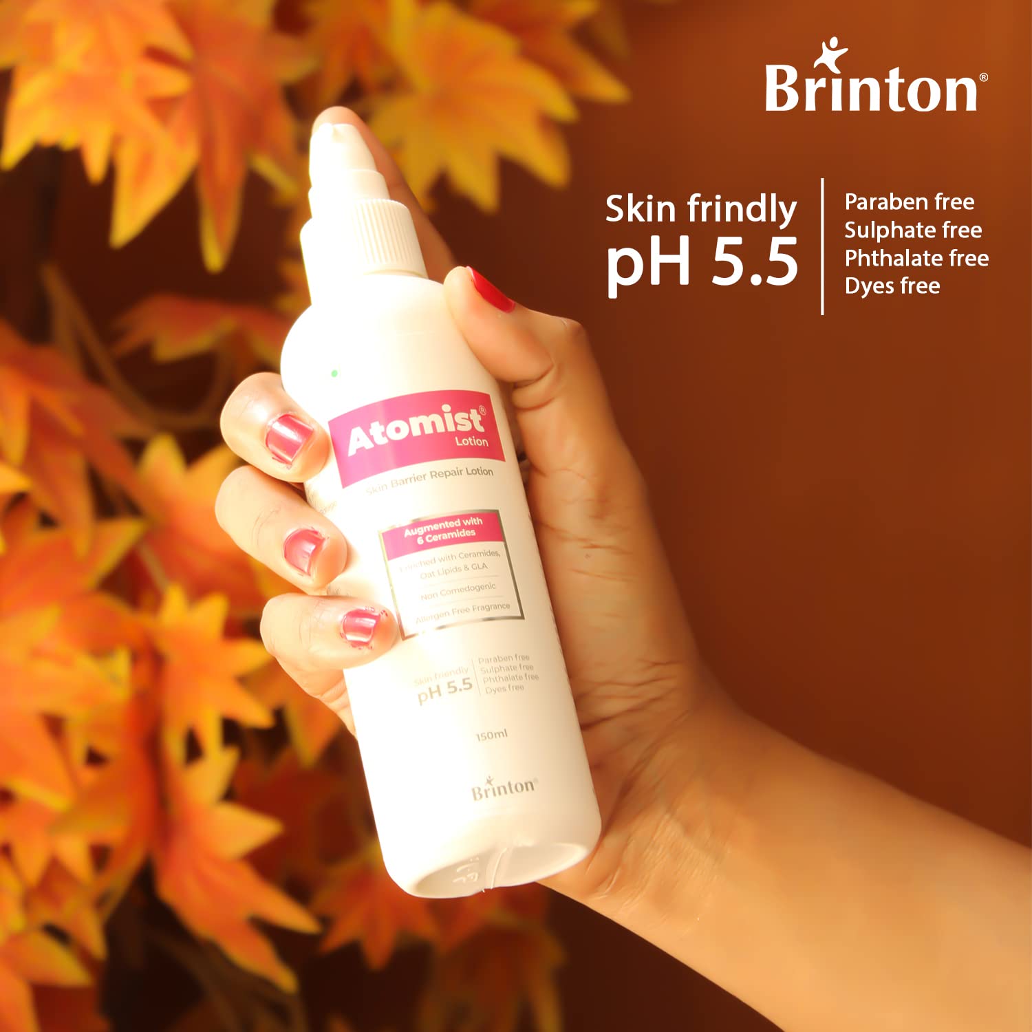 Brinton Atomist Lotion 150gm | Moisturizing & Nourishing Skin Care | Perfect for Dry Skin Relief & Daily Hydration