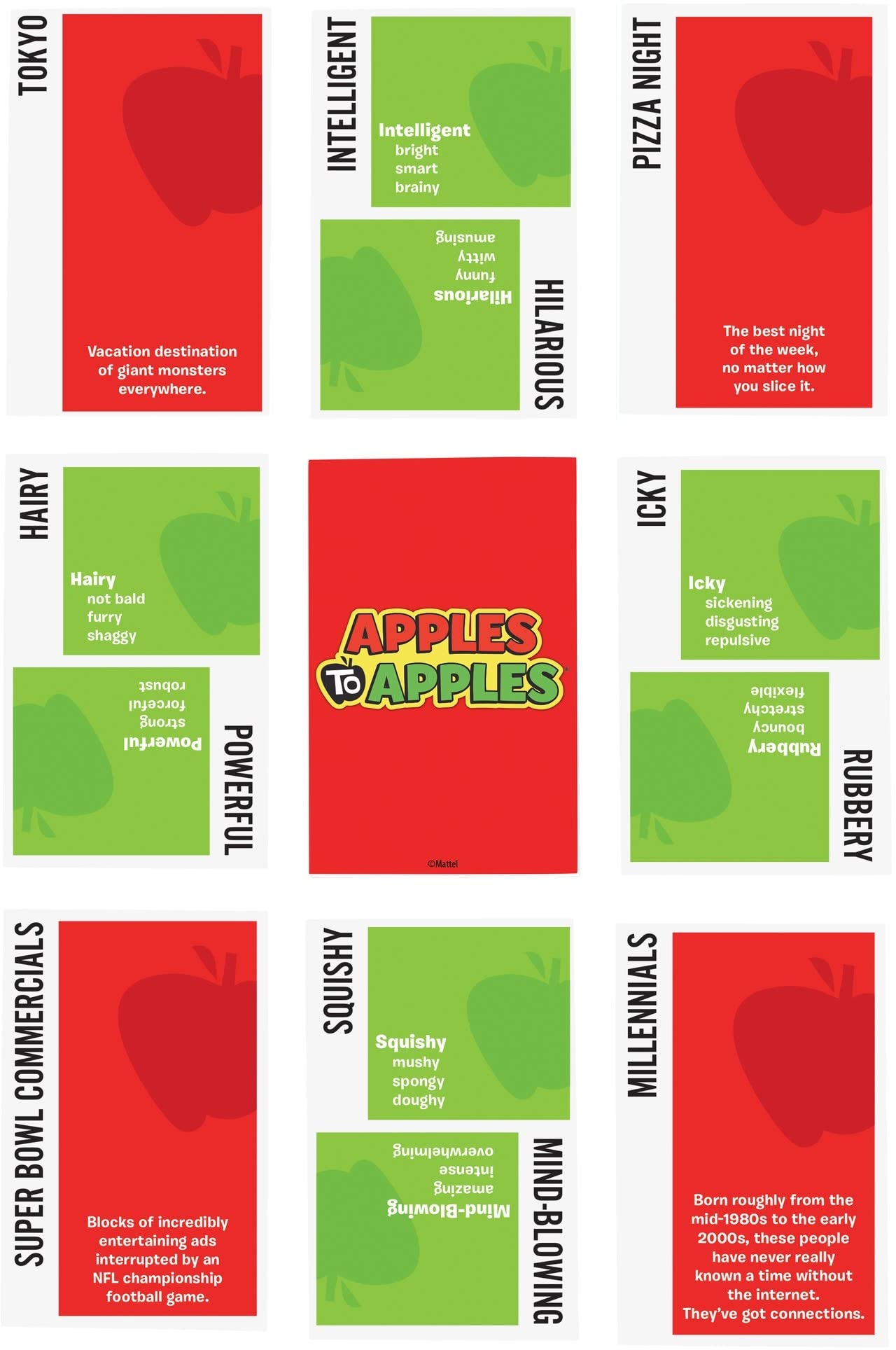 Mattel Games Apples To Apples Card Game - Family Fun for Kids & Adults with 1000 Hilarious Comparison Cards - Perfect for Parties, Game Nights & Family Gatherings