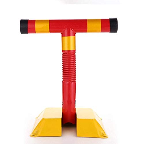 Manual Parking Lock - Heavy Duty T-Shaped Parking Barrier with 4 Keys & Reflective Marker | Secure Lockable Bollard for Driveways, Garages & Commercial Parking Lots