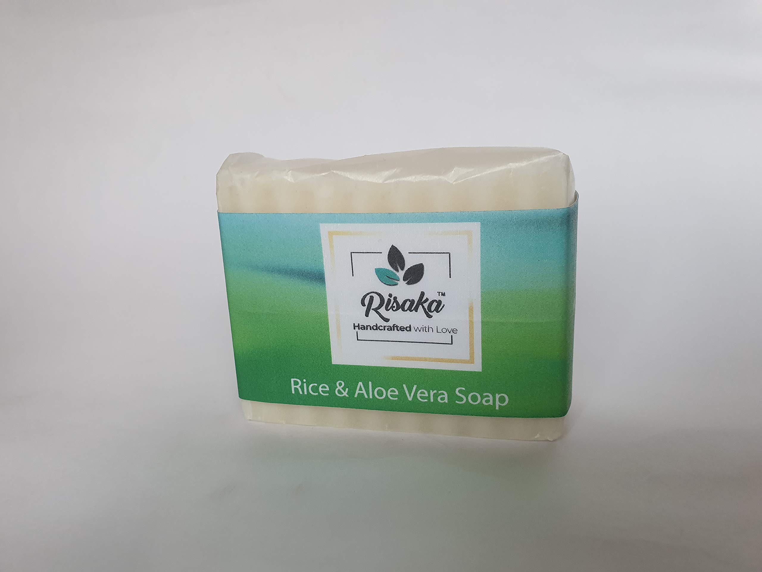 Risaka Handmade Soap Gift Set - 2 Bars (Rice & Aloe Vera, 100g Each) in Elegant Gift Box | Natural Skincare for Dry & Sensitive Skin | Perfect for Spa Day & Thoughtful Gifts