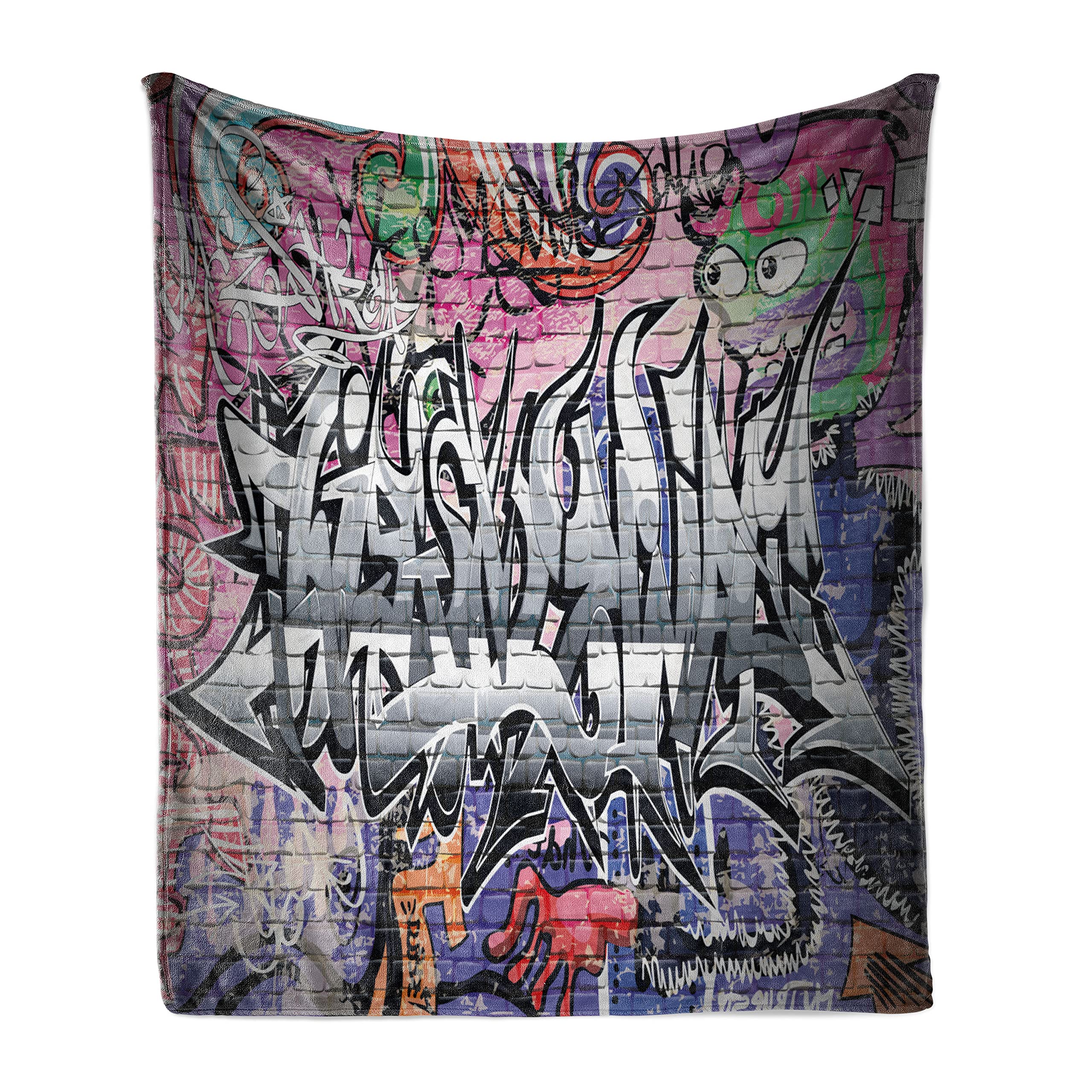 Ambesonne Urban Graffiti Throw Blanket - 50