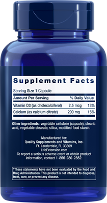 Best Calcium Citrate with Vitamin D Supplement for Bone Health - Supports Strong Bones & Joints - Ideal for Adults & Seniors