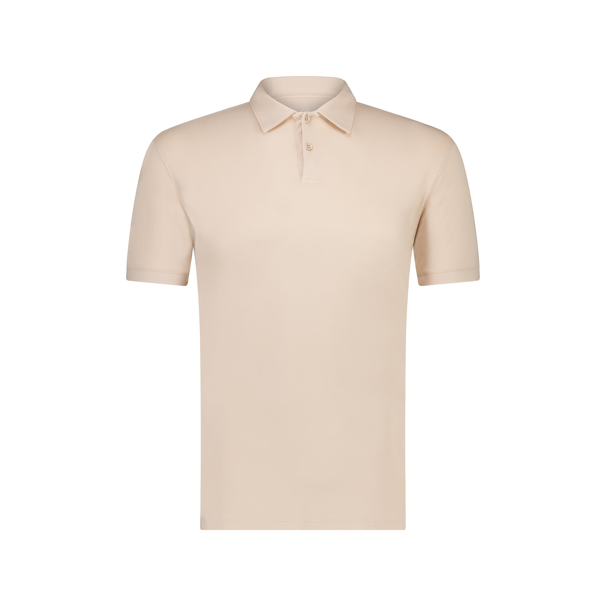 FRADI Men's Casual Short Sleeve Polo Shirt - Soft Cotton Breathable Slim Fit T-Shirt for Golf, Work & Everyday Wear | Beige