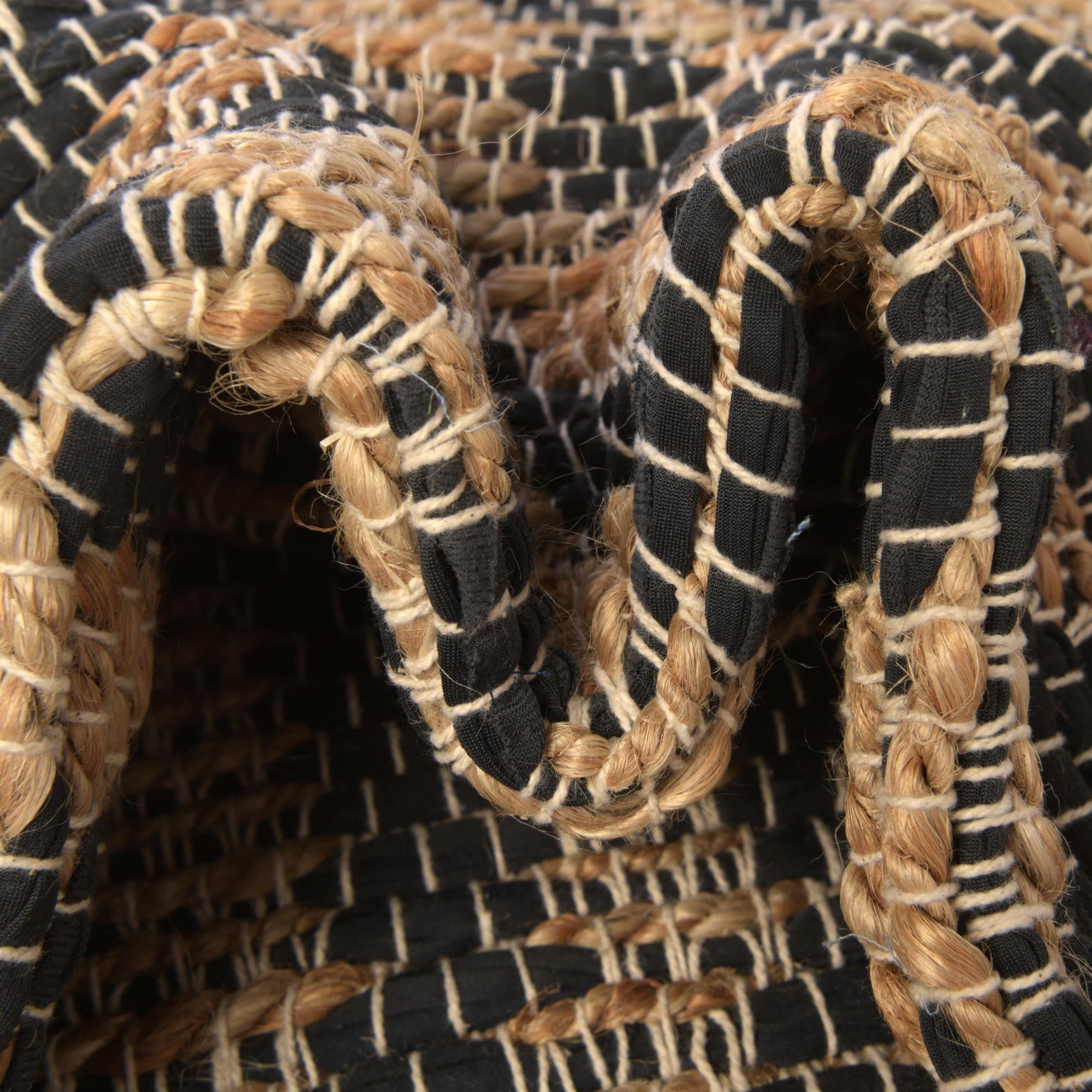 Unique Loom Chindi Jute Collection Area Rug - 7'1