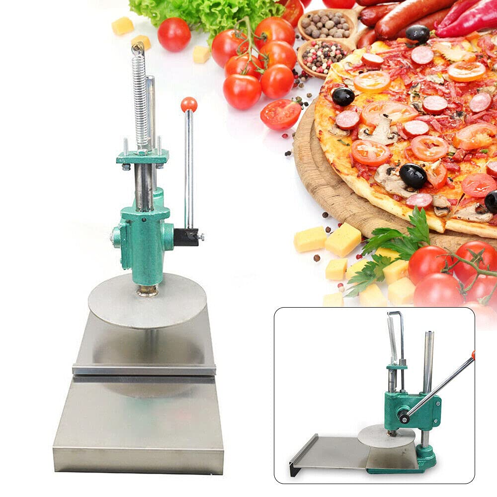 9.5 Inch Stainless Steel Manual Pizza Dough Press Machine - Home Pasta & Pastry Dough Maker with Rollers - Perfect for Homemade Pizza, Calzones & Pasta Making - Fast US Shipping