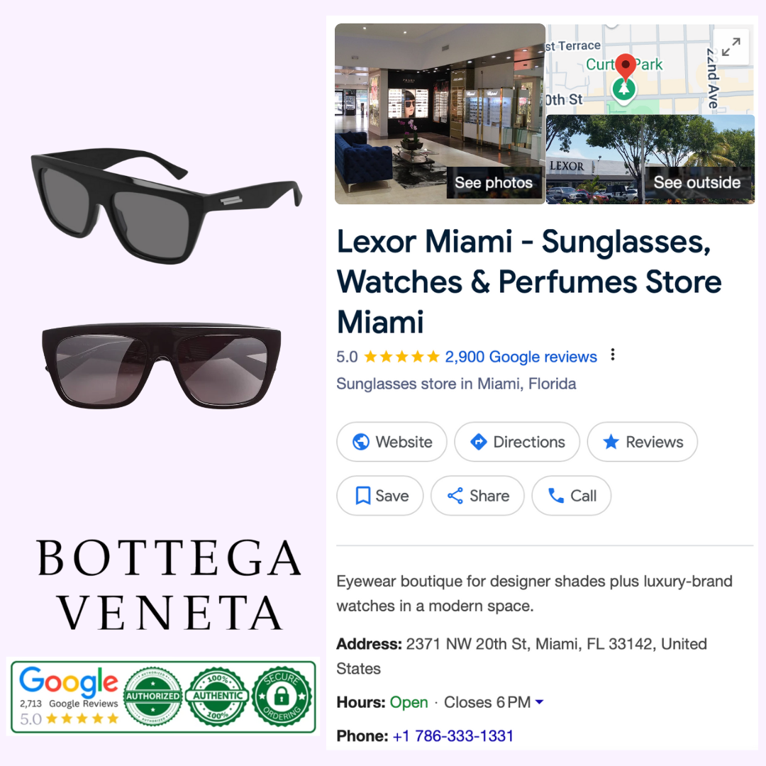 Bottega Veneta BV1060 001 57mm Unisex Sunglasses - UV Protection, Polarized Lenses for Men & Women - Perfect for Driving, Beach & Outdoor Activities
