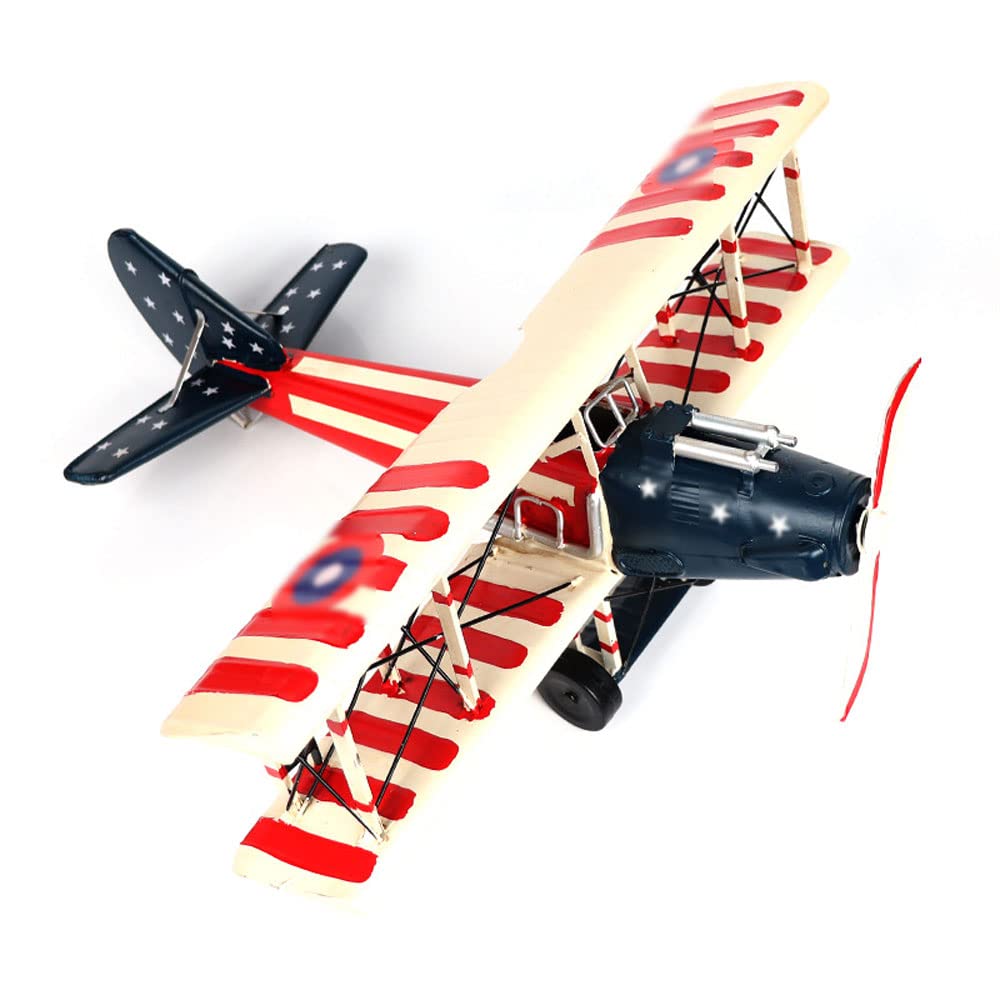 Vintage Diecast Metal Aircraft Model - Retro Simulation Airplane Collectible Toy, Decorative Glider for Living Room & Bar Display, Perfect Gift for Aviation Enthusiasts | Home Decor, Office Display, Collector's Item
