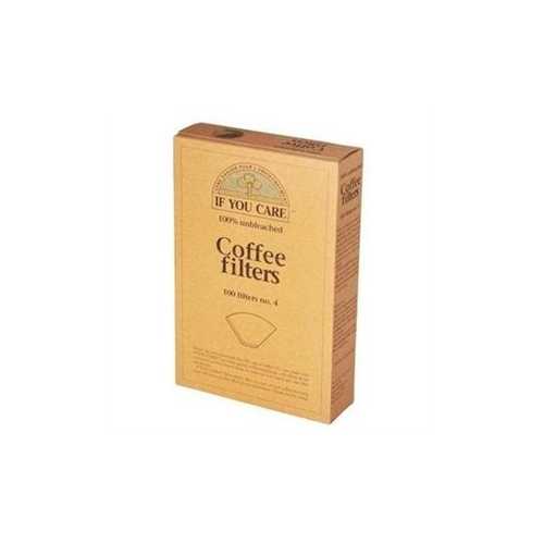 If You Care Unbleached #4 Cone Coffee Filters - 100 Count, Eco-Friendly Brown Paper for Drip Coffee Makers - Perfect for Home, Office, and Camping Brewing