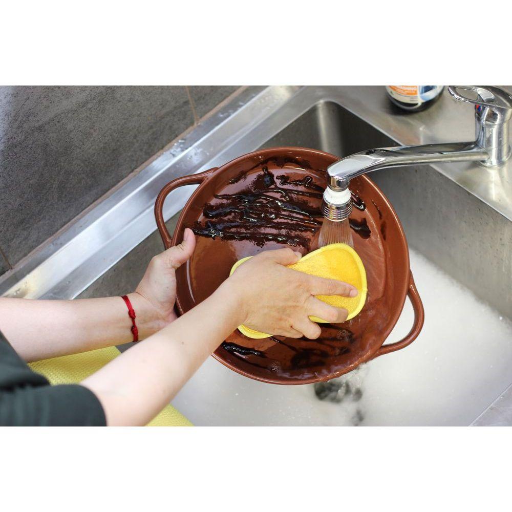 Eco-Friendly White Magic Dish Washing Sponge Pebble - Non-Scratch Kitchen Sponge for Gentle Cleaning | Perfect for Dishes, Countertops & Delicate Surfaces