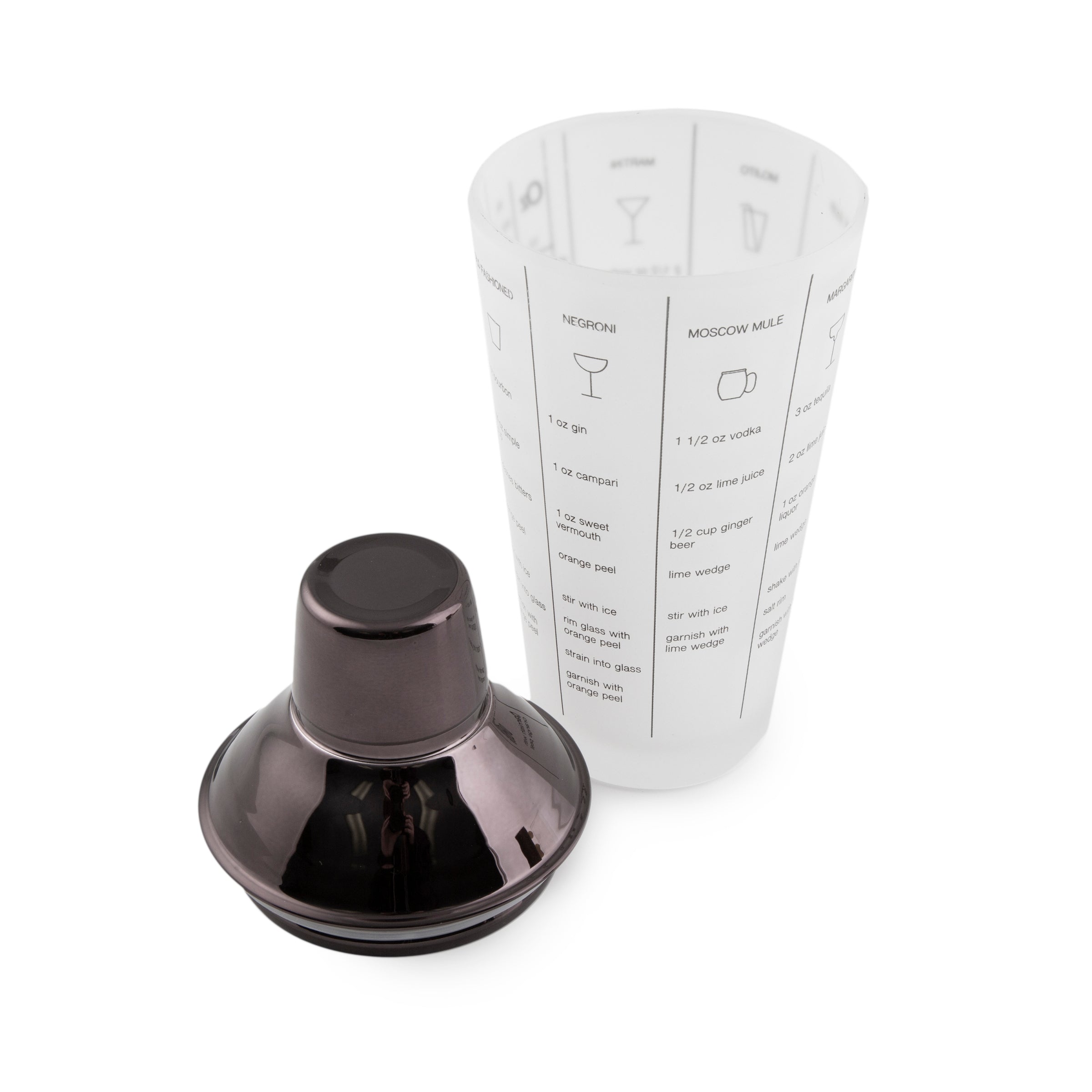Professional 5-Piece Black Mixology Cocktail Shaker Set - Bar Tools for Home Bartenders & Cocktail Enthusiasts - Perfect for Parties, Home Bars & Mixing Classic Drinks